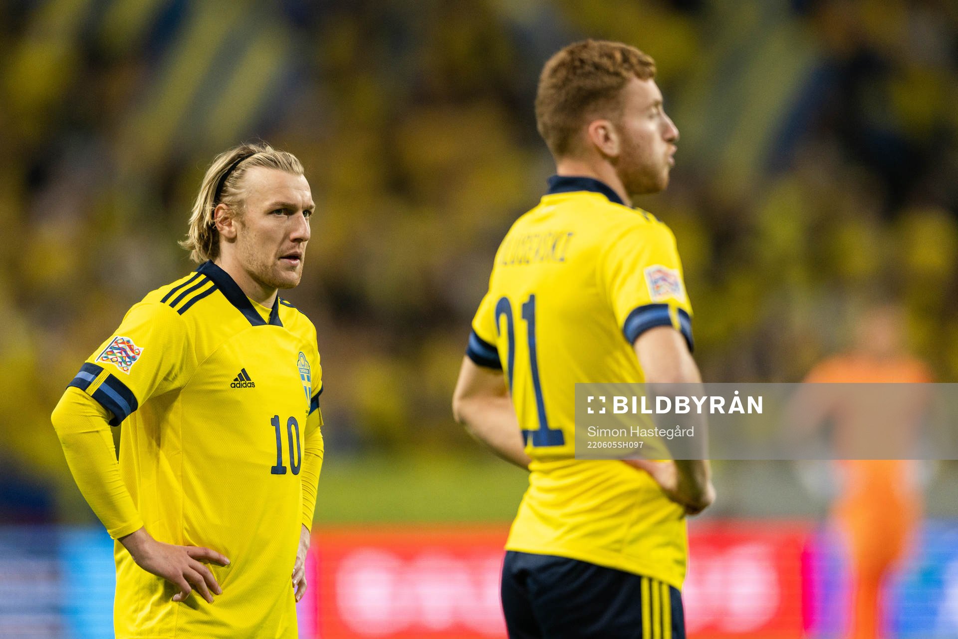 Emil Forsberg and Dejan Kulusevski of Sweden