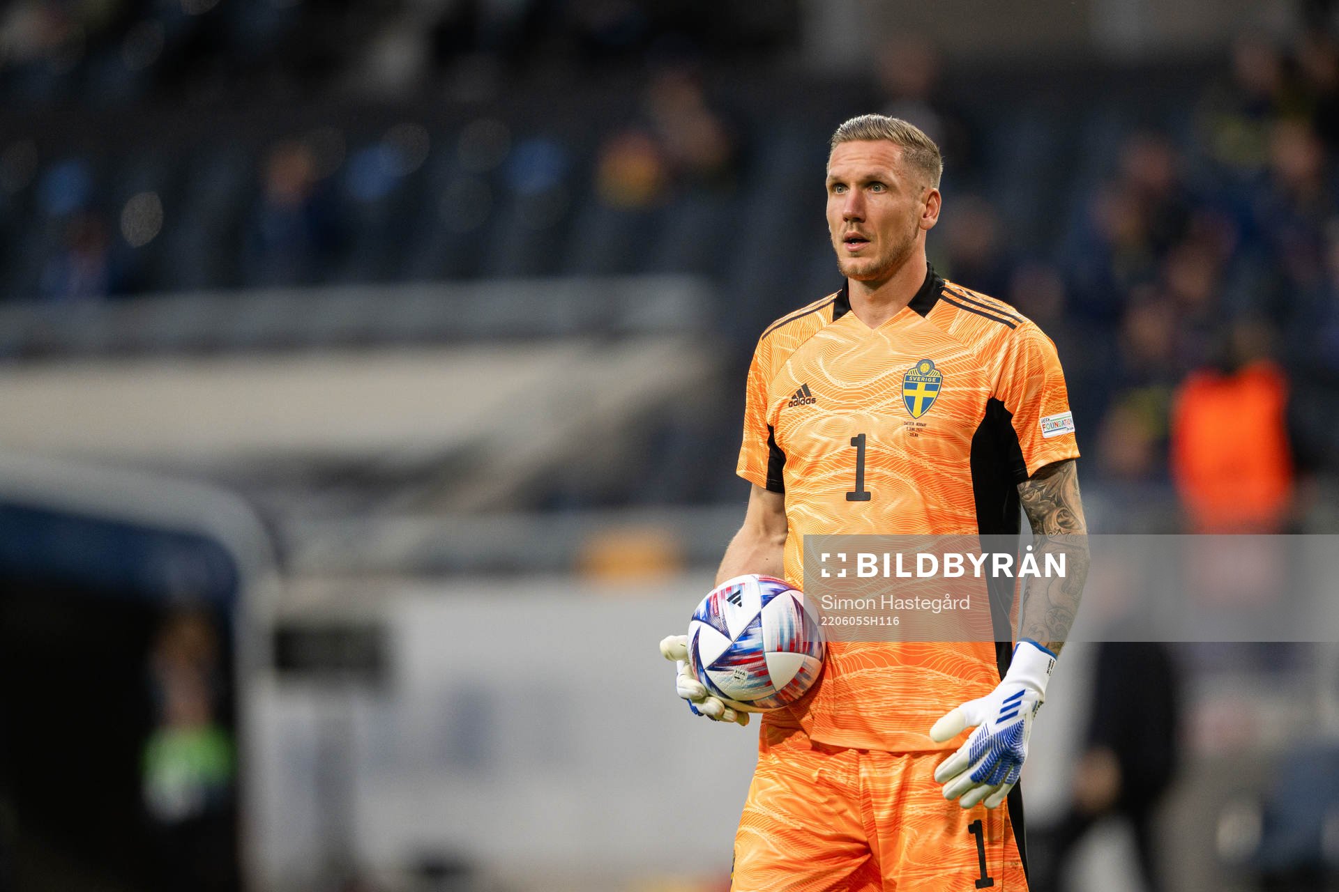 Goalkeeper Robin Olsen of Sweden