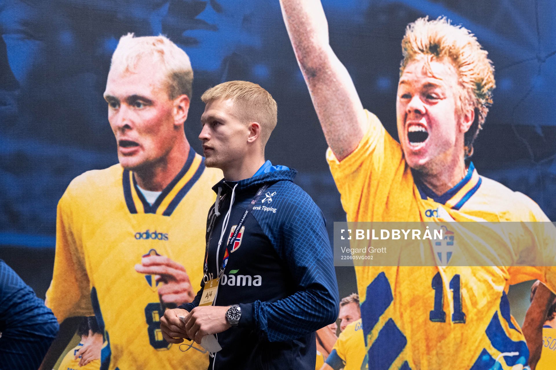 Andreas Hanche-Olsen of Norway ahead the Nations League