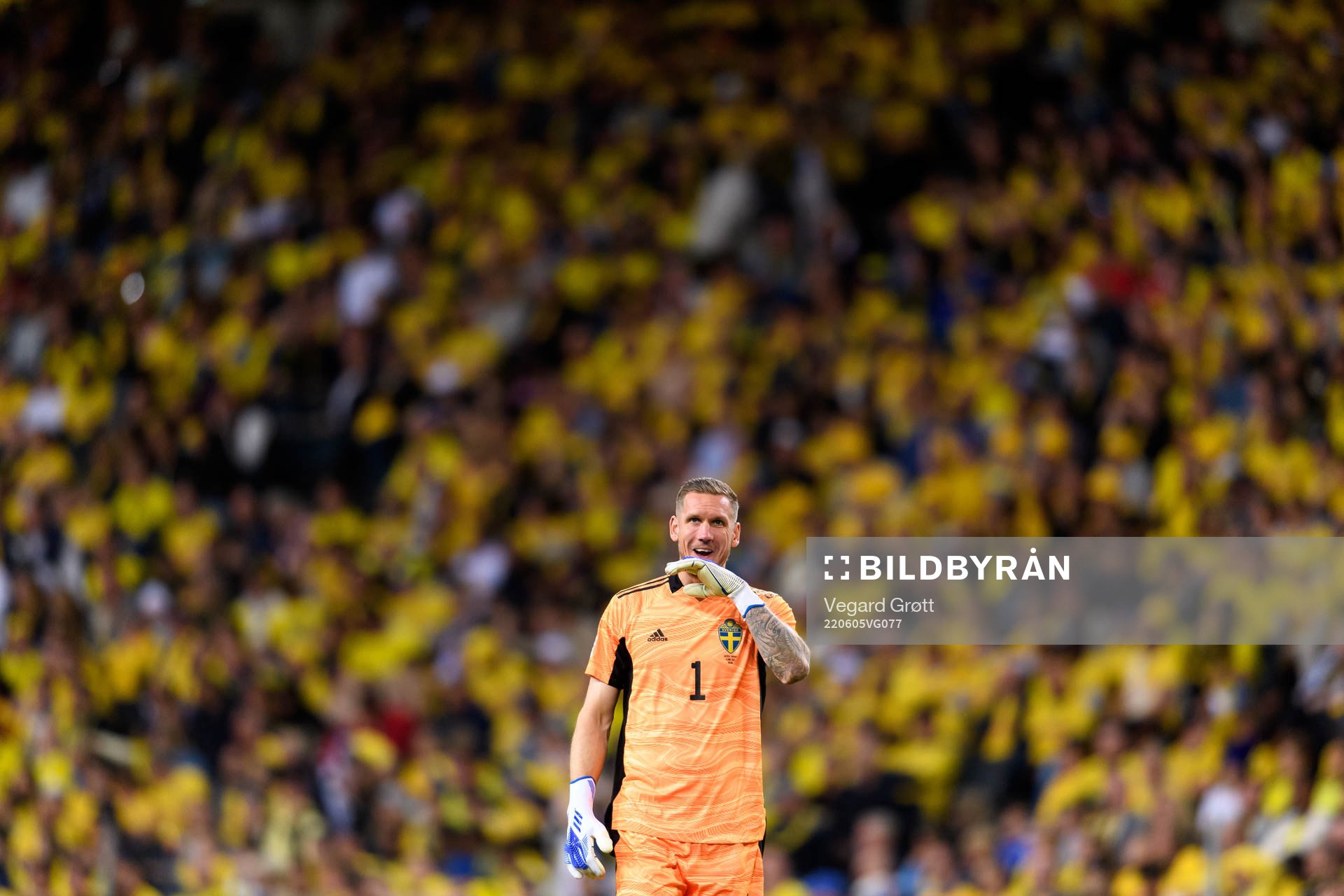 Goalkeeper Robin Olsen of Sweden