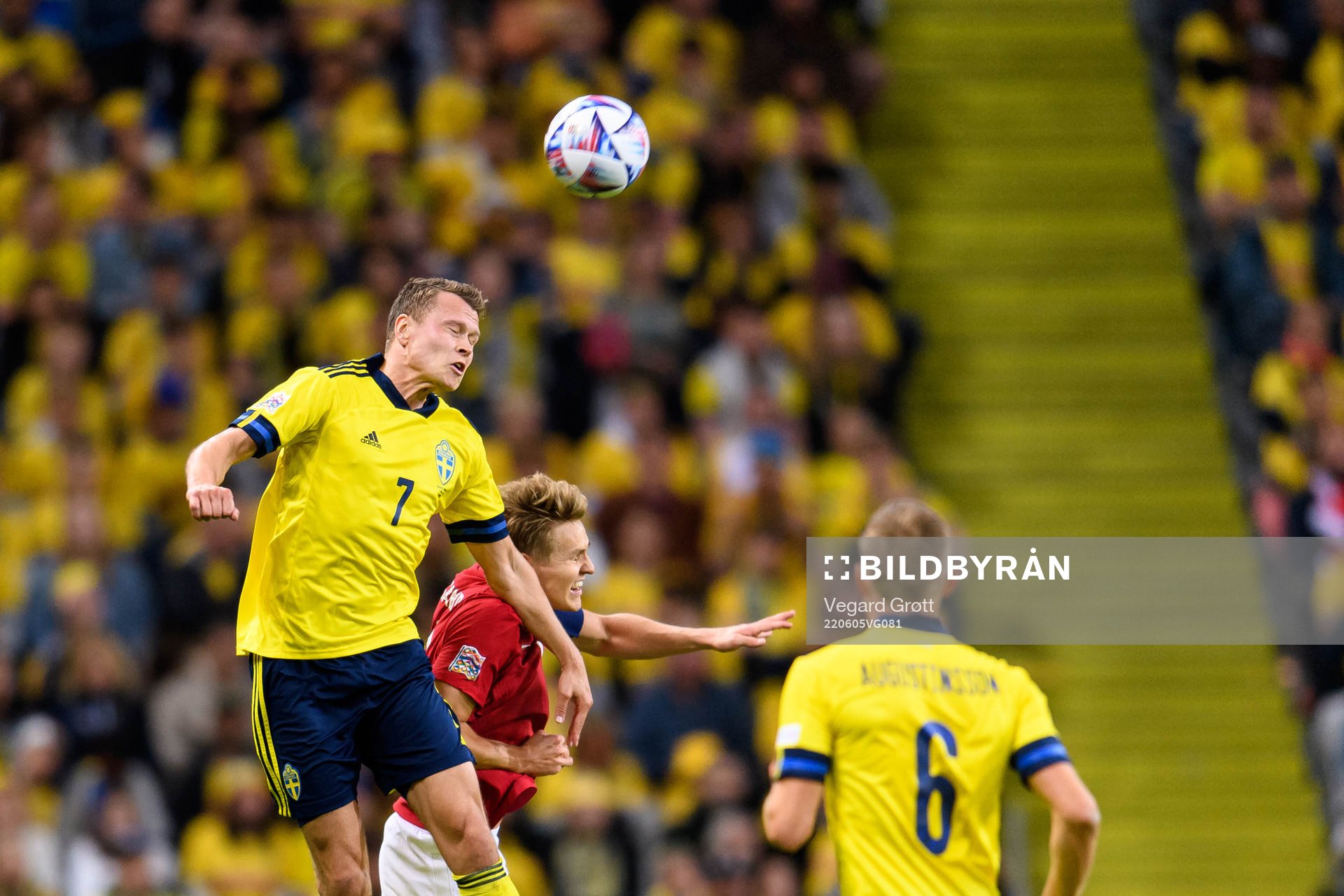 Viktor Claesson of Sweden and Martin Ødegaard of Norway