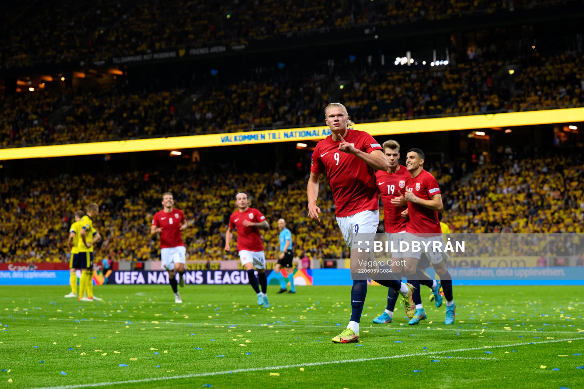 Erling Braut Haaland of Norway celebrates
