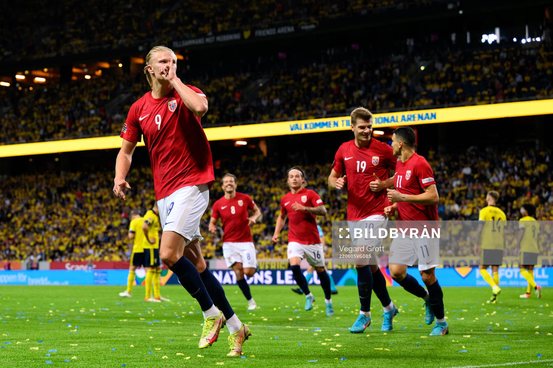 Erling Braut Haaland of Norway celebrates