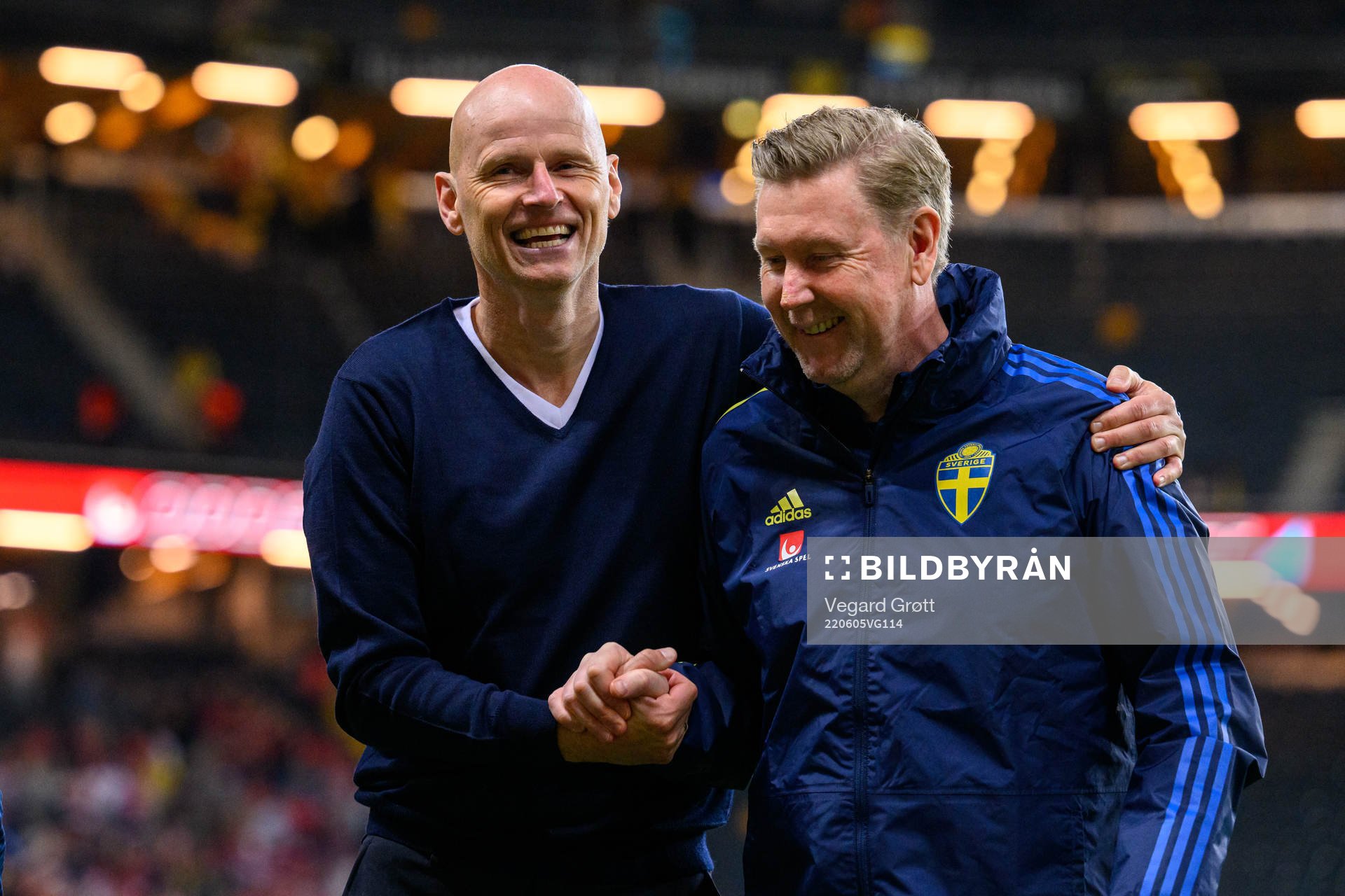 Ståle Solbakken, head coach of Norway, and assistant coach
