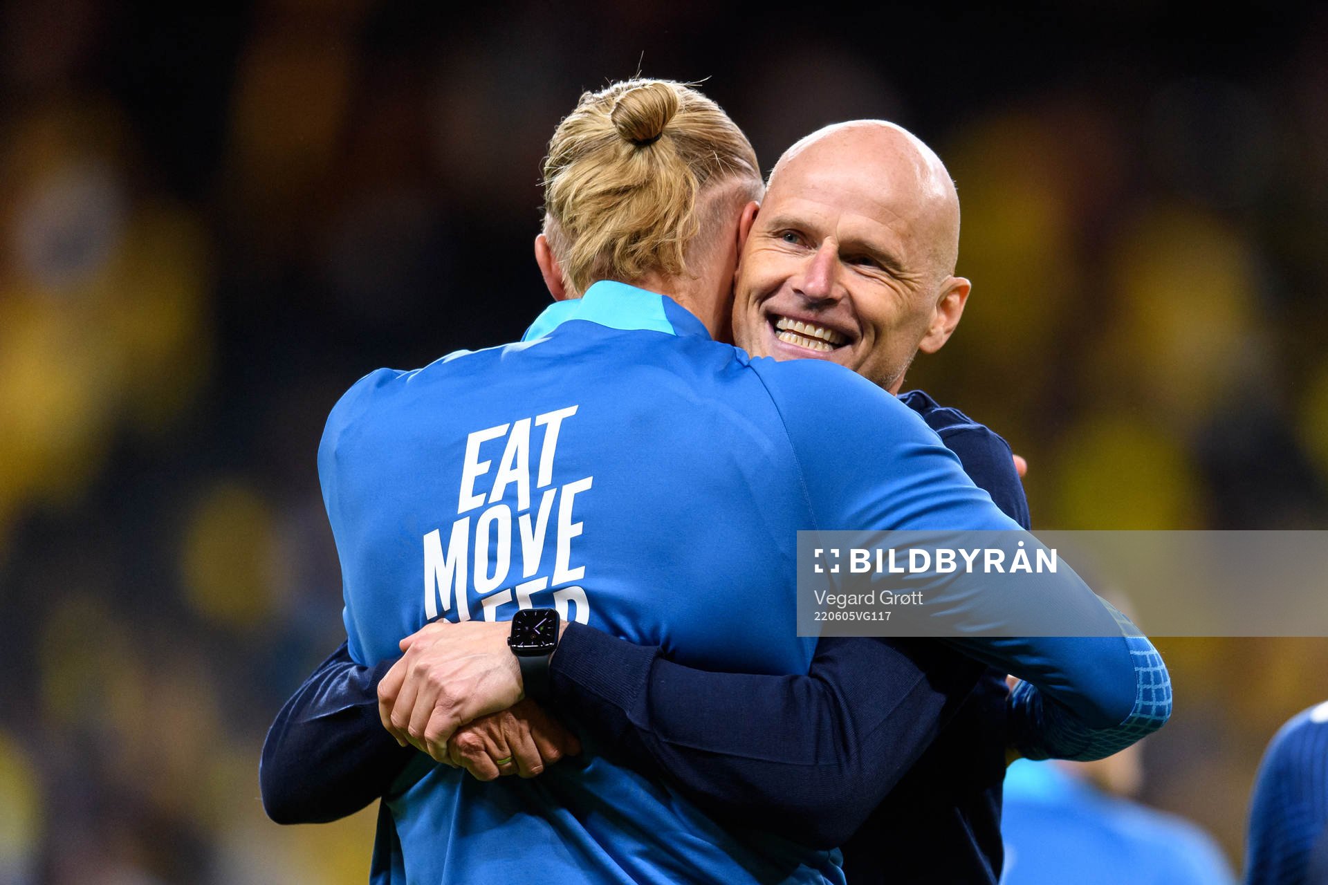 Erling Braut Haaland and Ståle Solbakken, head coach of
