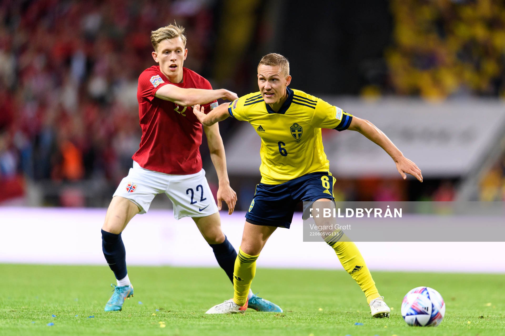 Marcus Holmgren Pedersen of Norway and Ludwig Augustinsson
