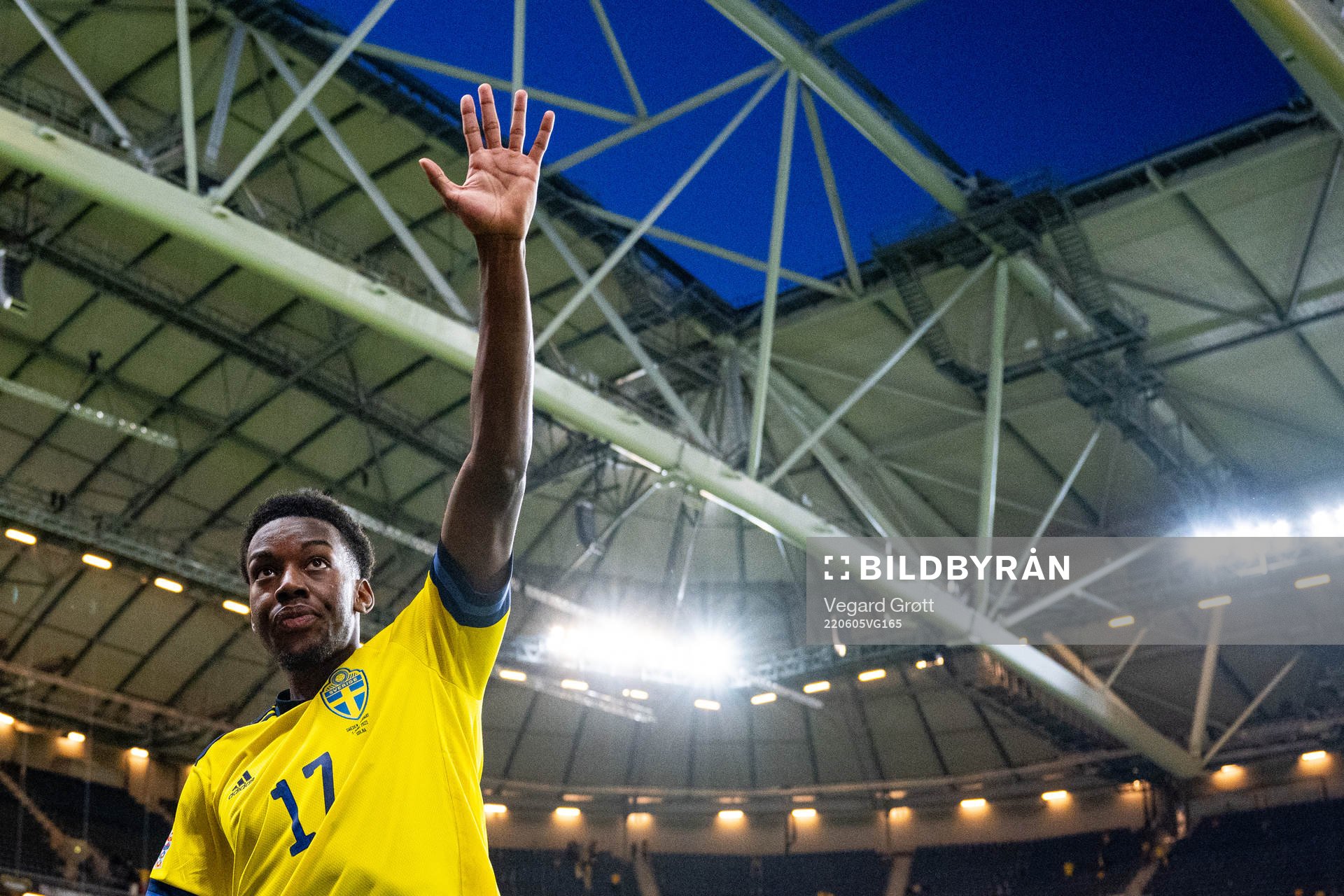 Anthony Elanga of Sweden after the Nations League football match between Sweden and Norway on June 5, 2022 in Stockholm. 