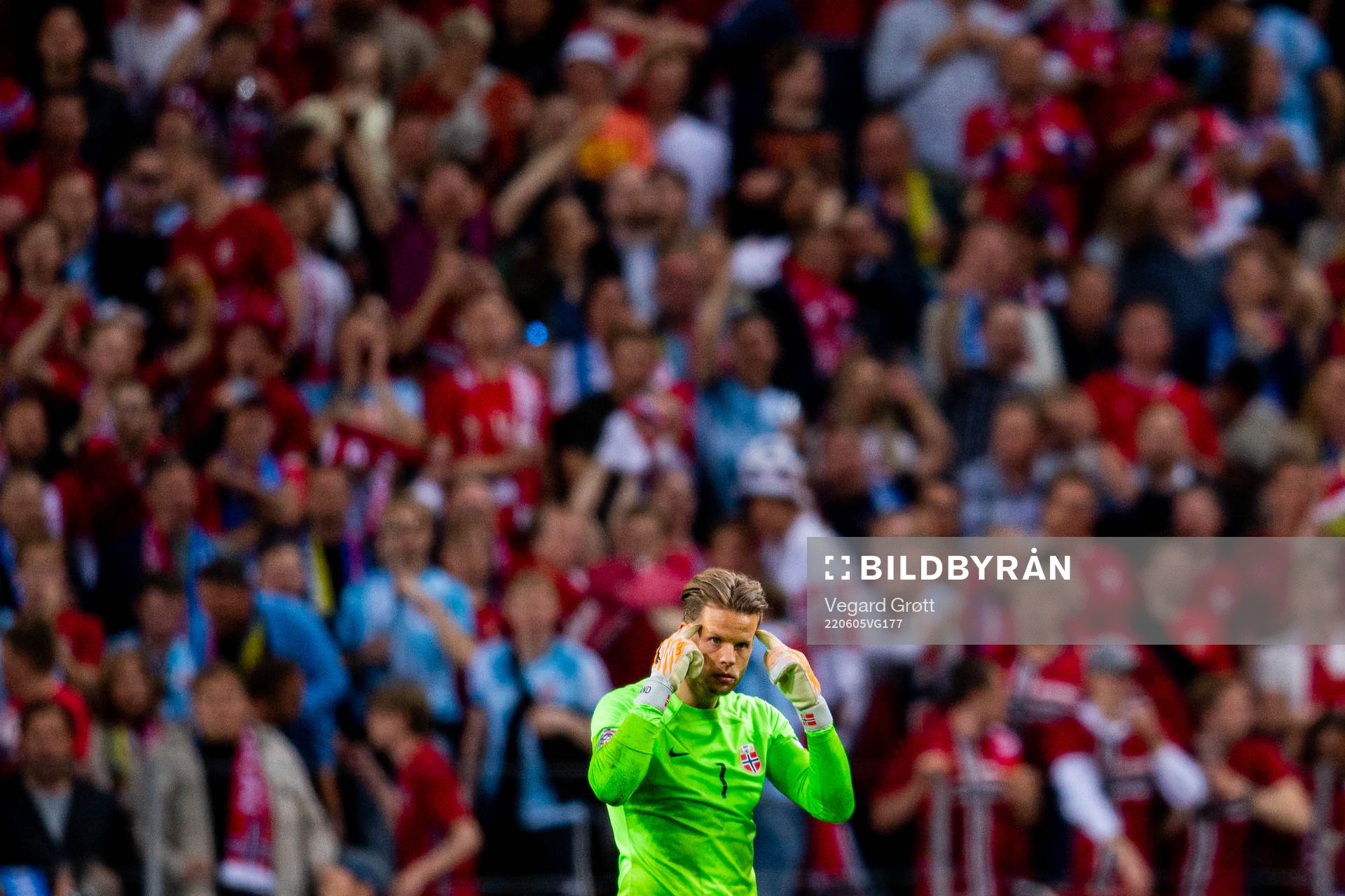 Goalkeeper Ørjan Håskjold Nyland of Norway