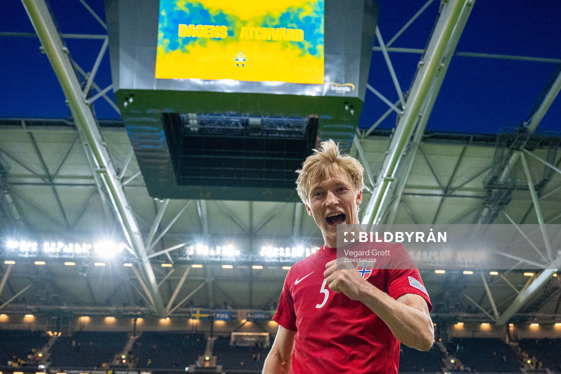 Birger Meling of Norway celebrates