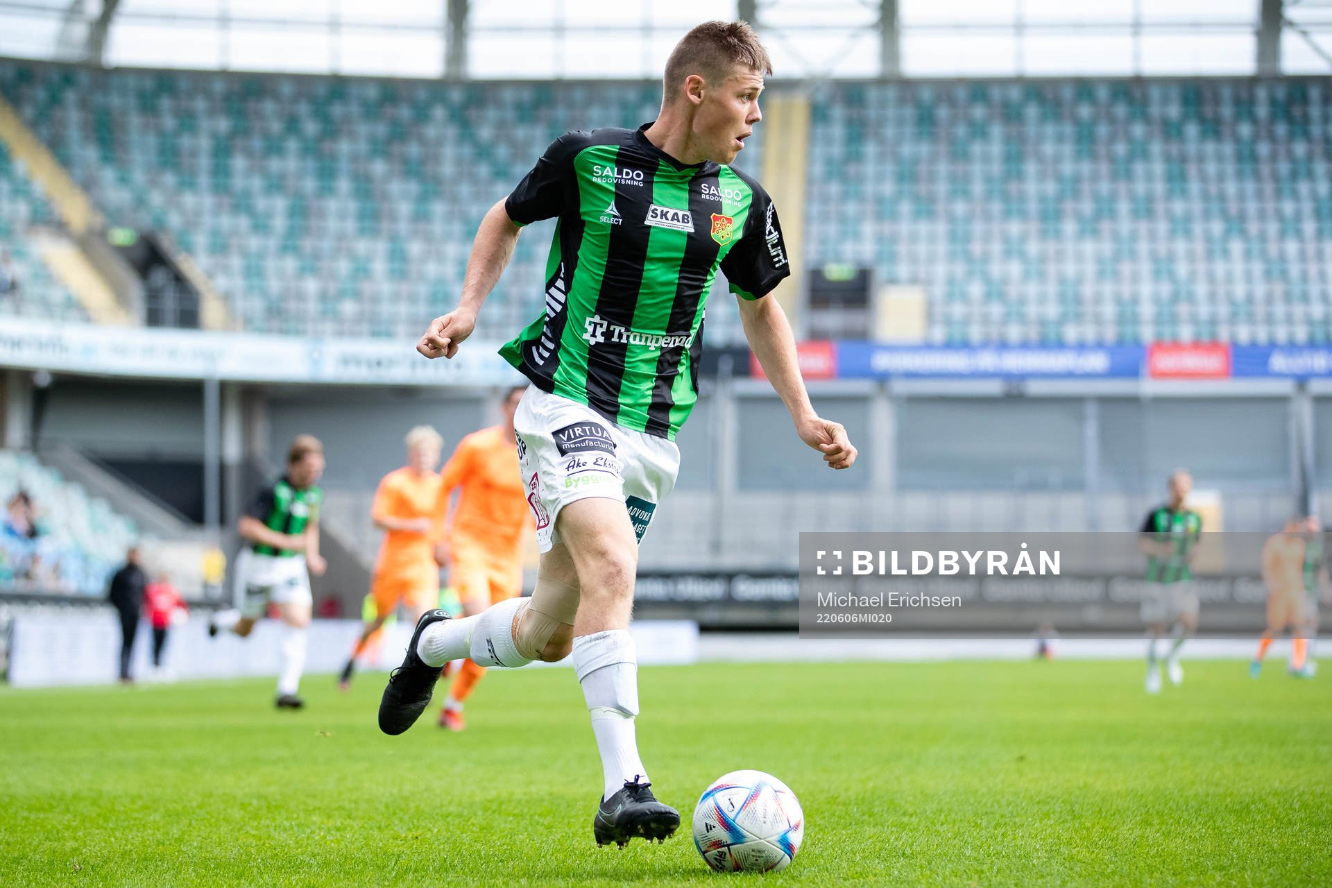 GAIS Axel Henriksson under fotbollsmatchen i Ettan södra mellan GAIS och BK Olympic den 6 juni 2022 i Göteborg. 