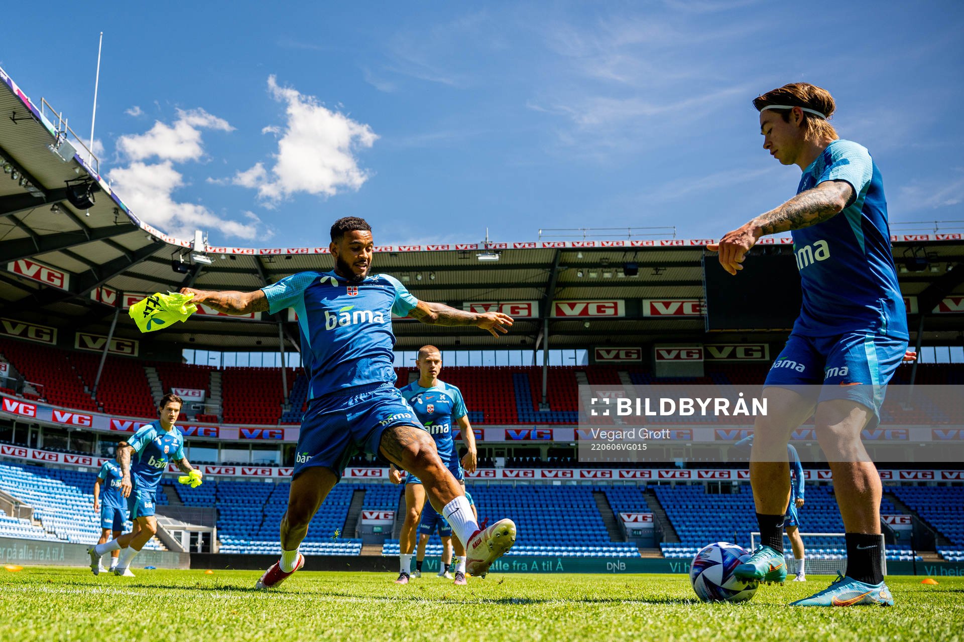 Joshua King and Patrick Berg of the Norwegian national