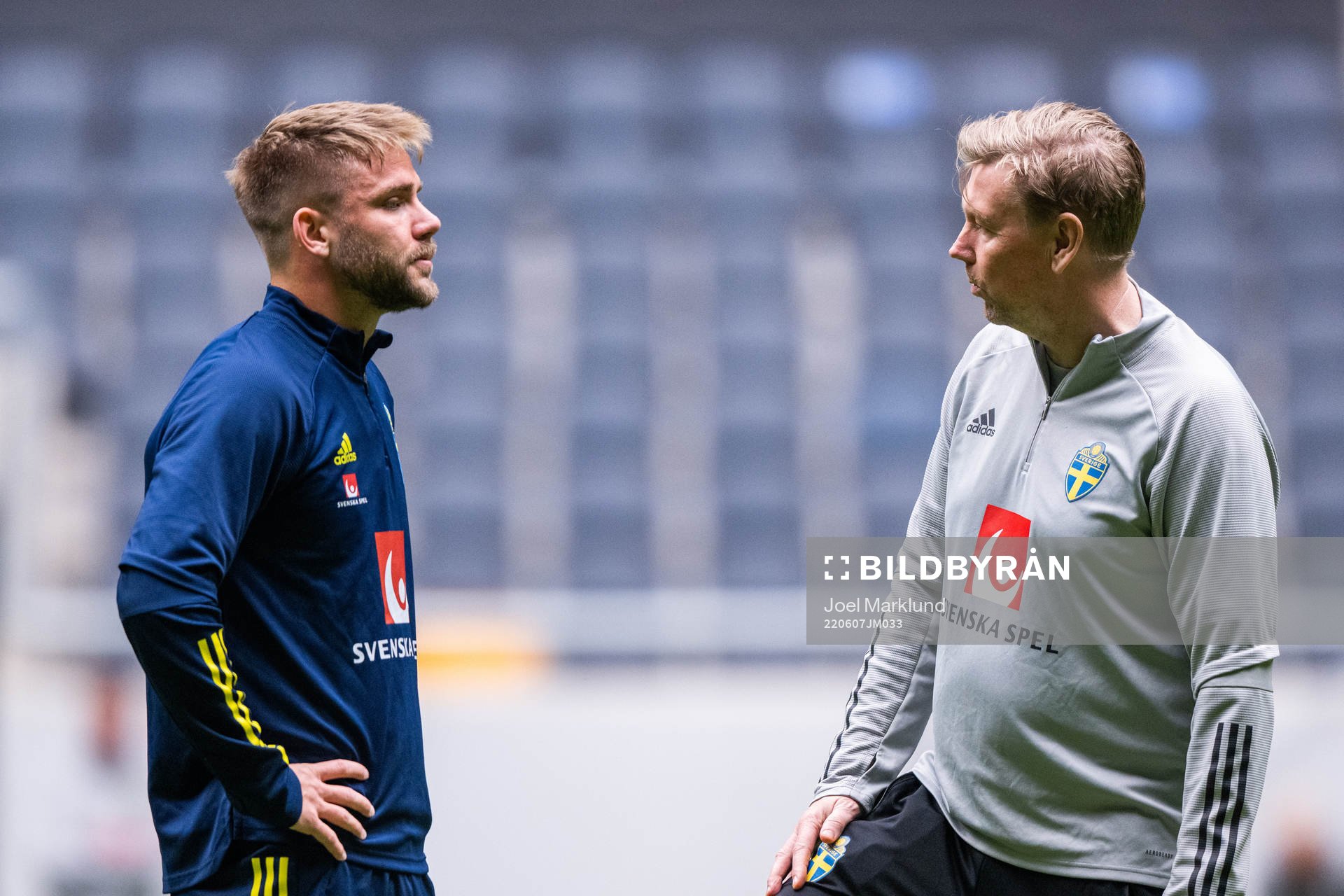 Christoffer Nyman and assistant coach Peter Wettergren of