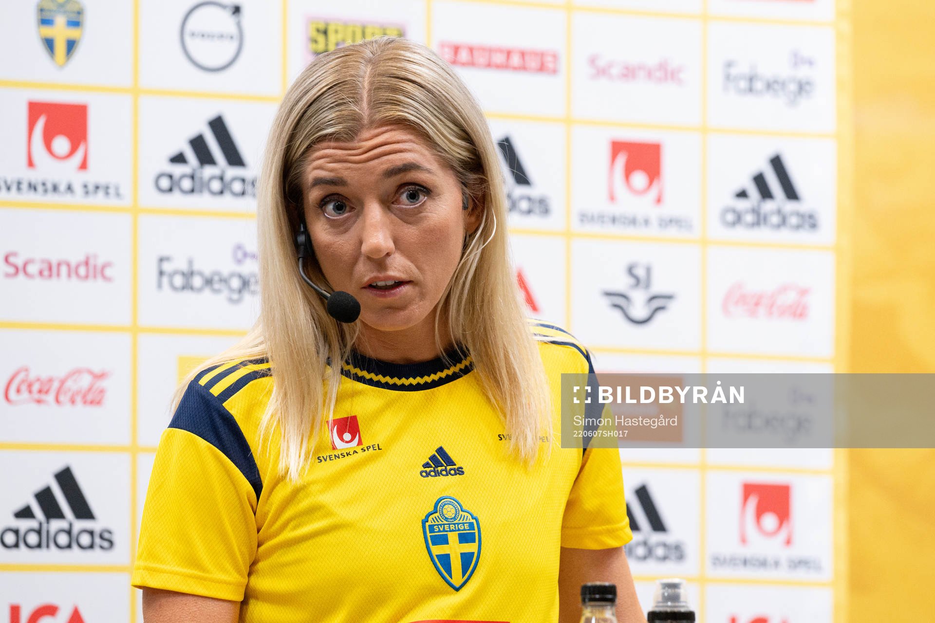 Linda Sembrant of the Swedish women’s national football team during a press conference on June 7, 2022 in Stockholm. 