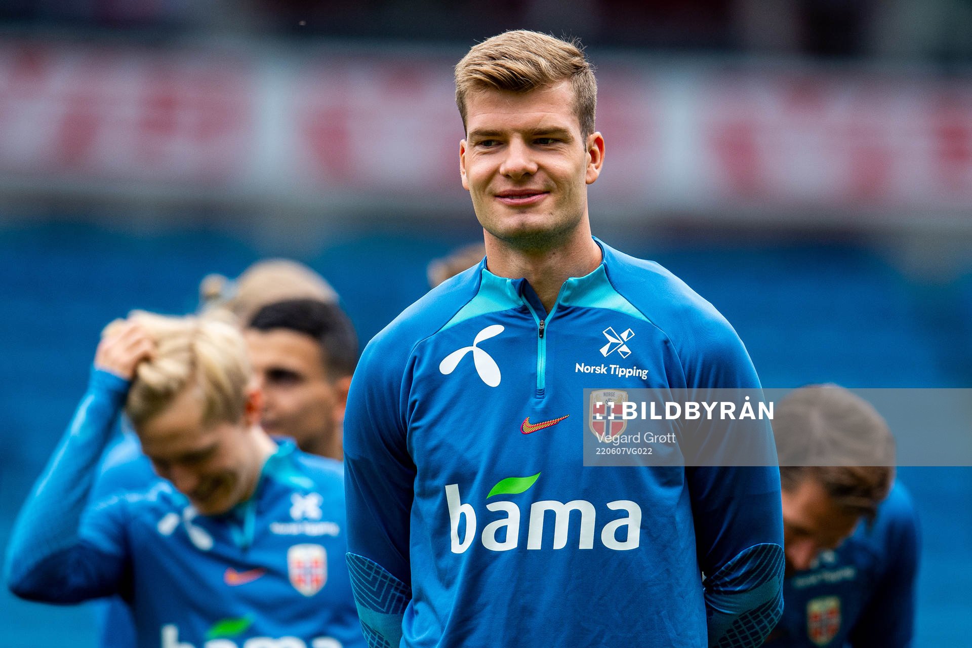 Alexander Sørloth of the Norwegian national football team