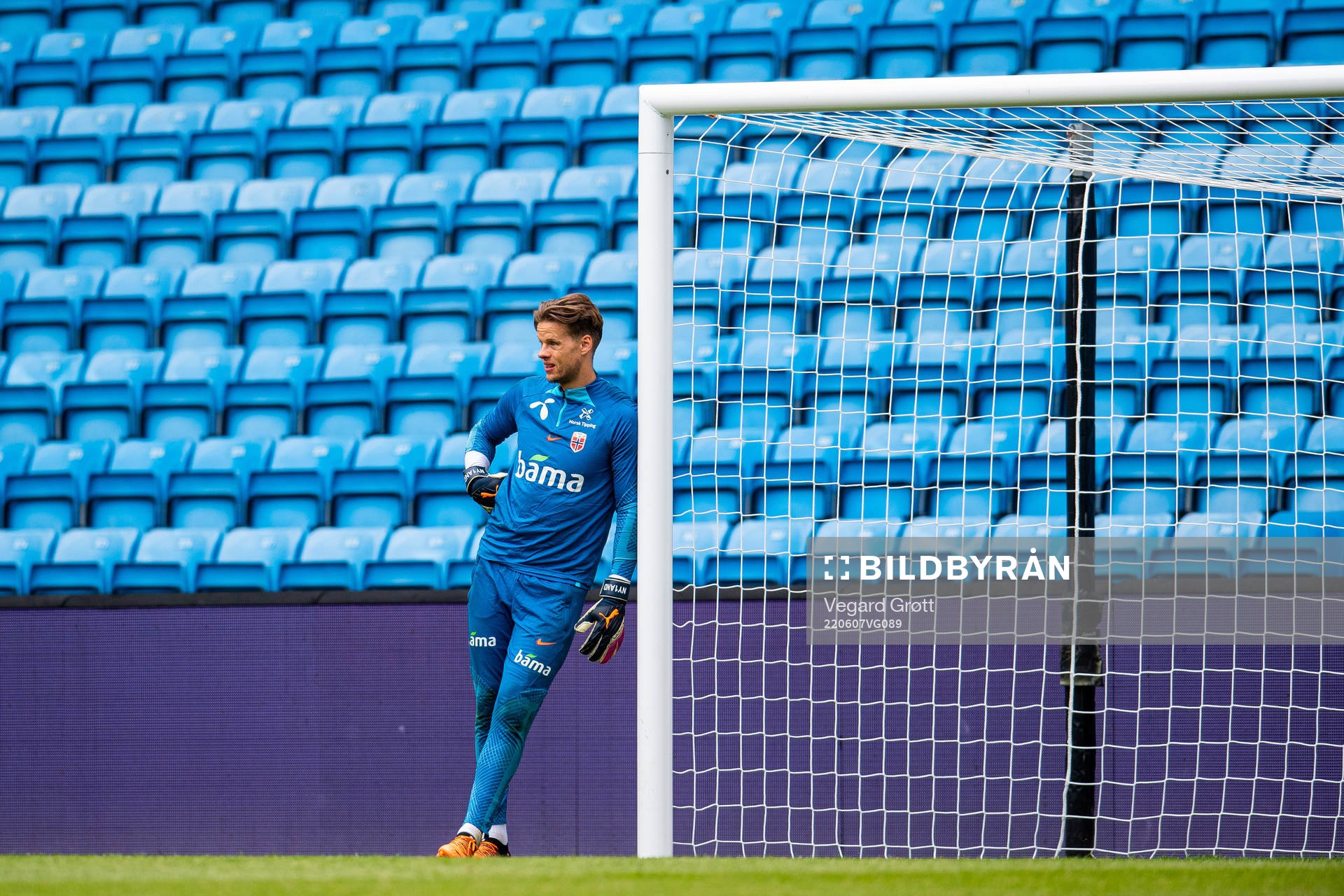 Goalkeeper Ørjan Håskjold Nyland of the Norwegian