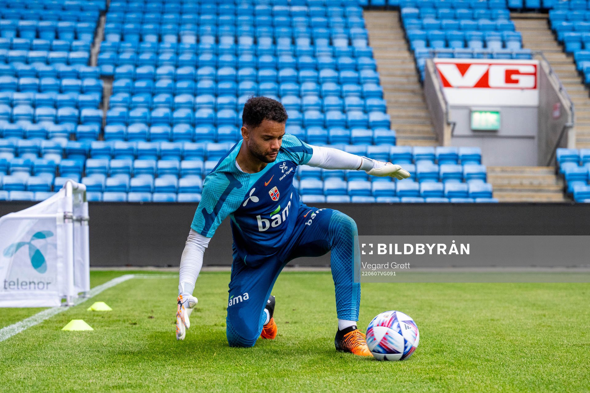 Goalkeeper Sten Grytebust of the Norwegian national