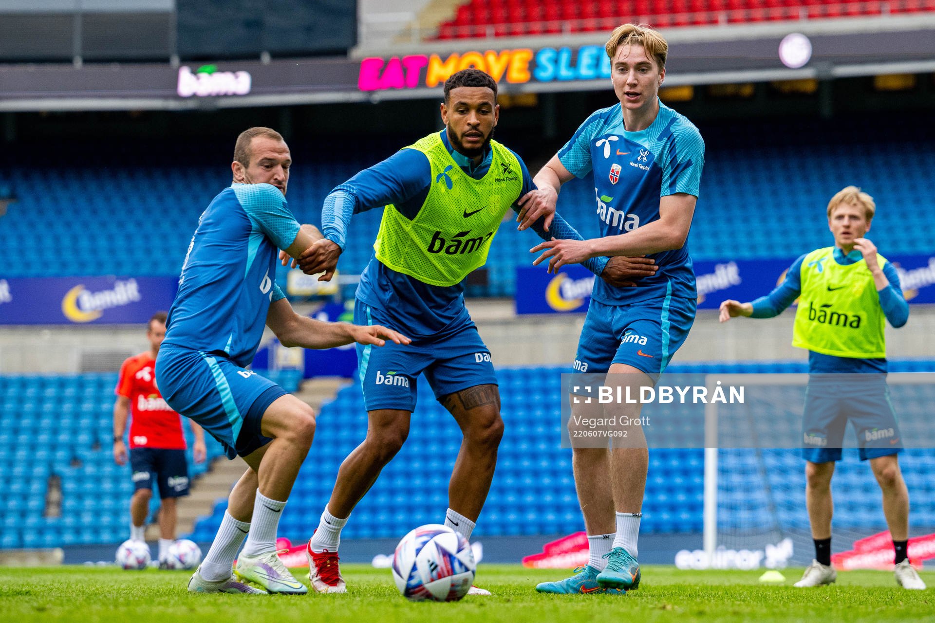 Veton Berisha, Joshua King and Kristian Thorstvedt of the