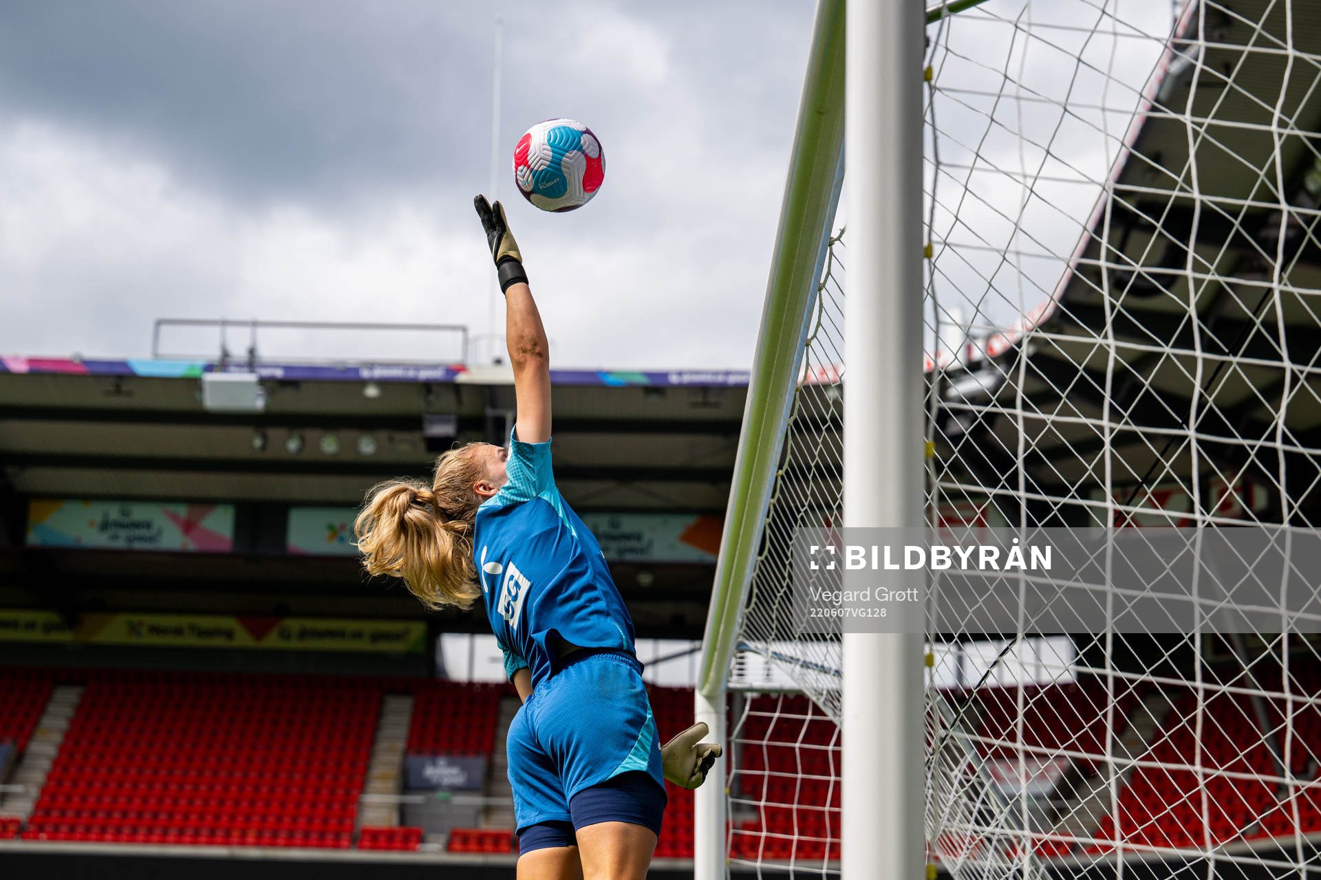 Goalkeeper Sunniva Skoglund of the Norwegian women's