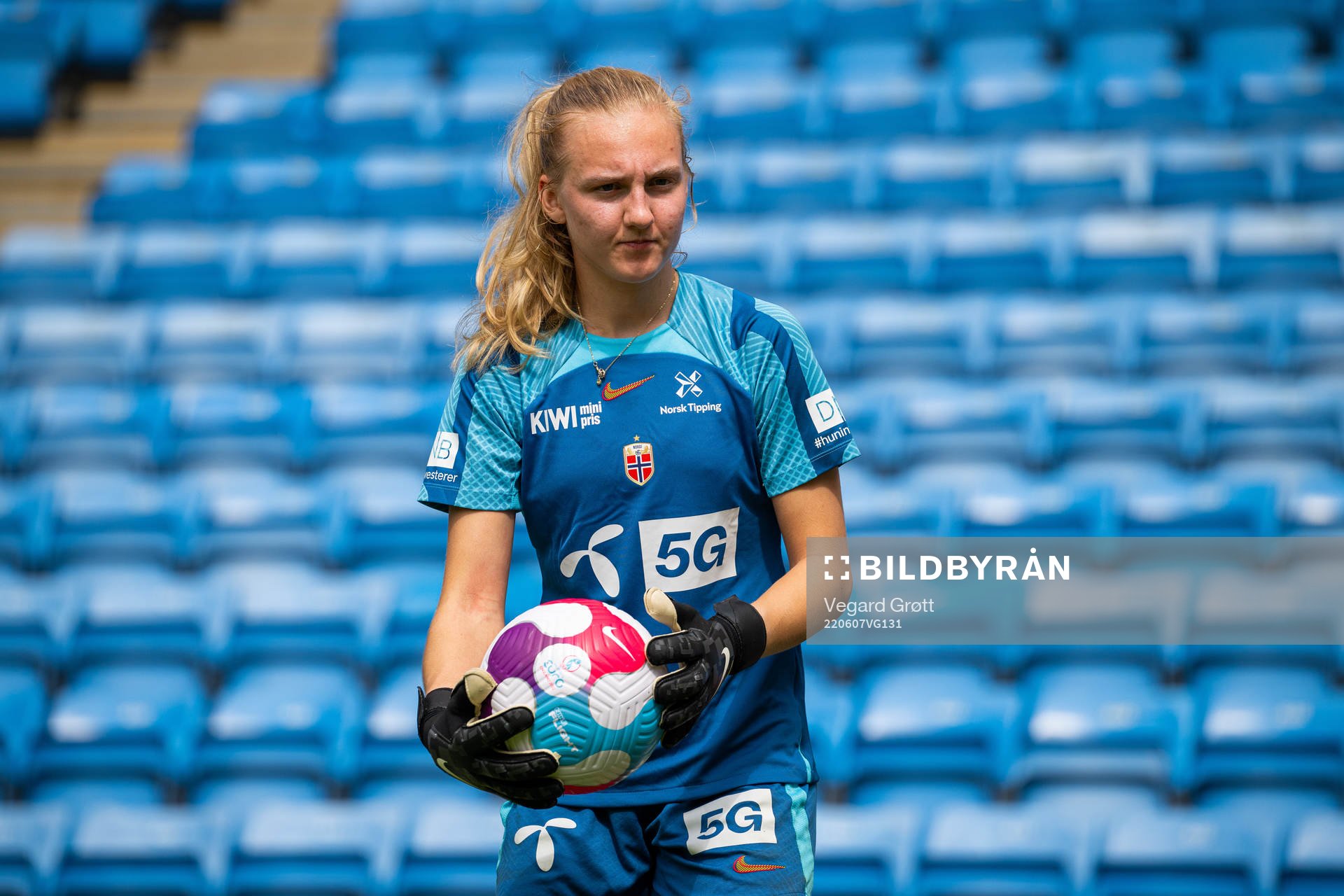 Goalkeeper Sunniva Skoglund of the Norwegian women's