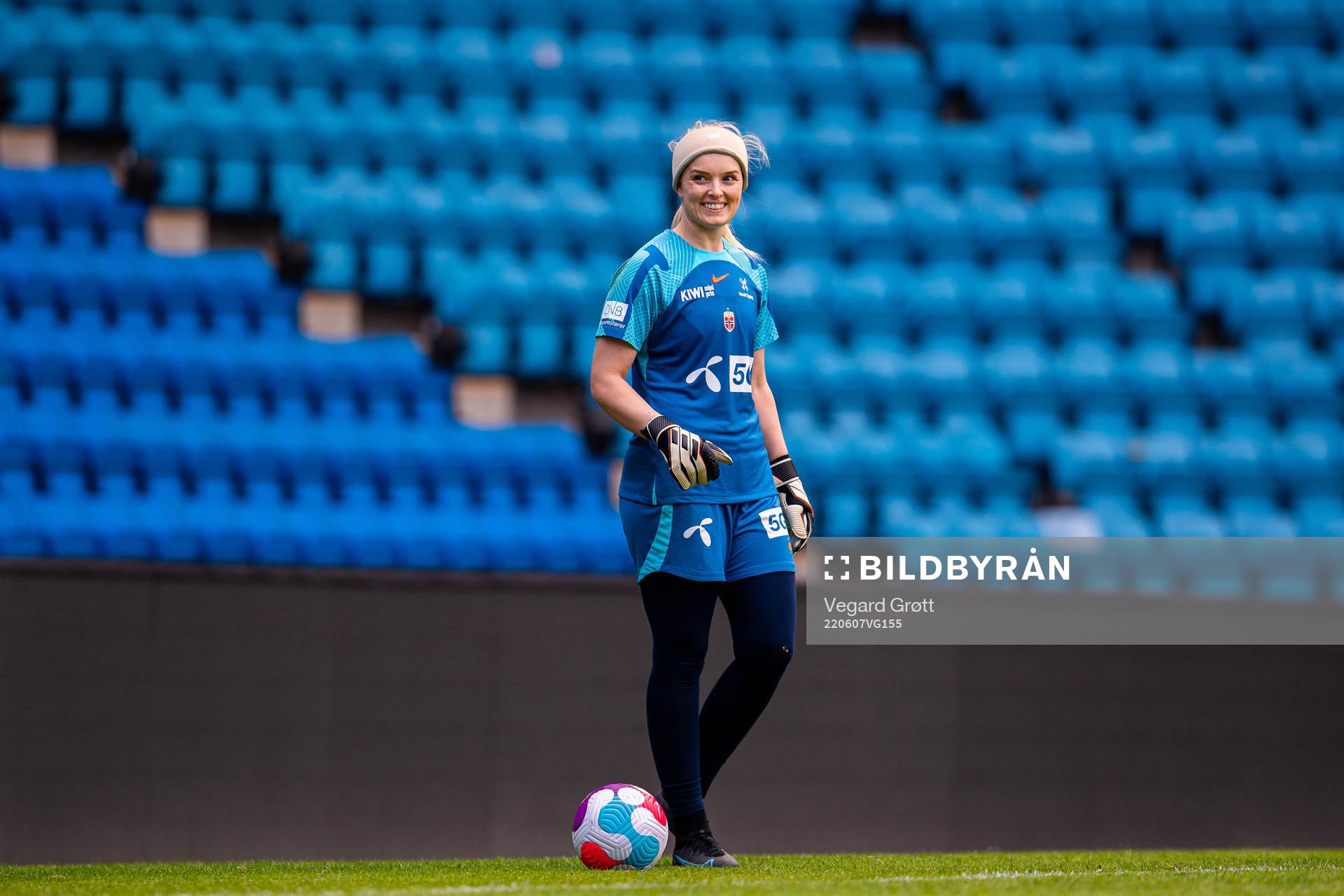 Goalkeeper Guro Pettersen of the Norwegian women's national