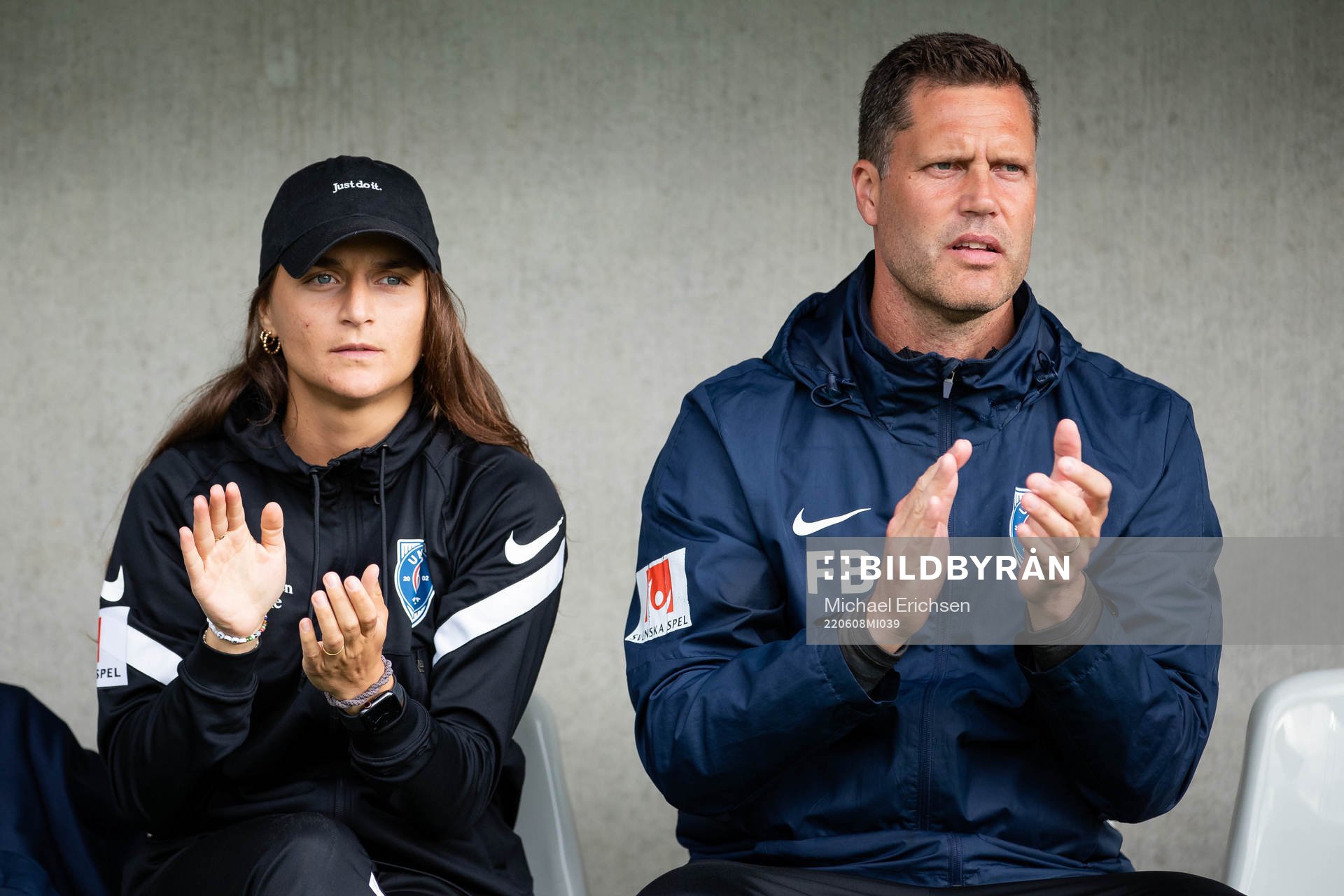 Eskilstunas tränare Elena Sadiku och tränare Fredrik