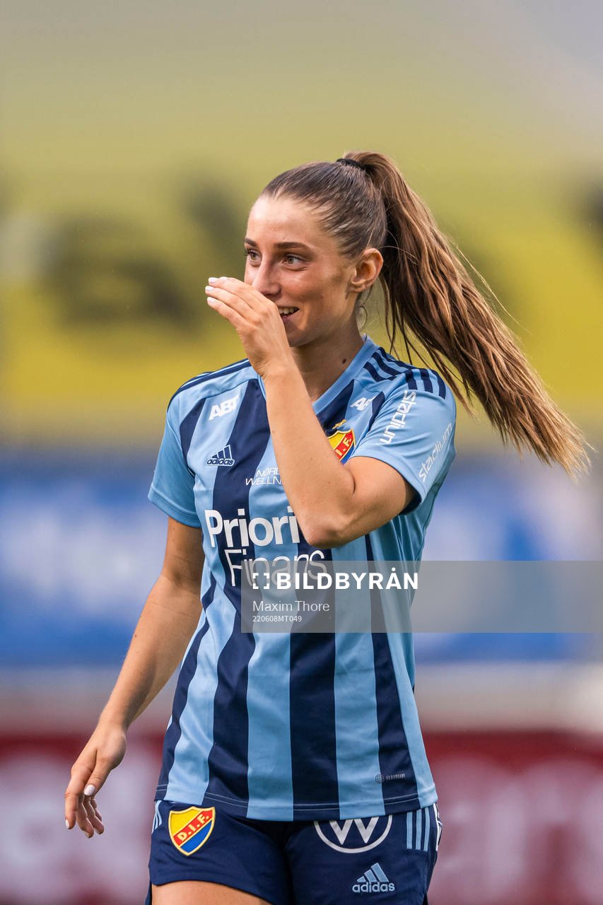 Djurgårdens Tilde Lindwall jublar