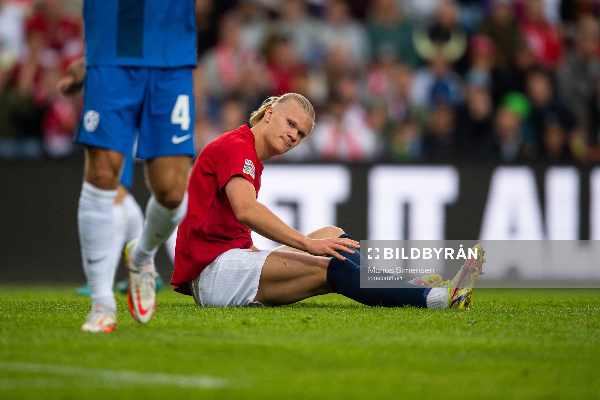 Erling Braut Haaland of Norway looks dejected