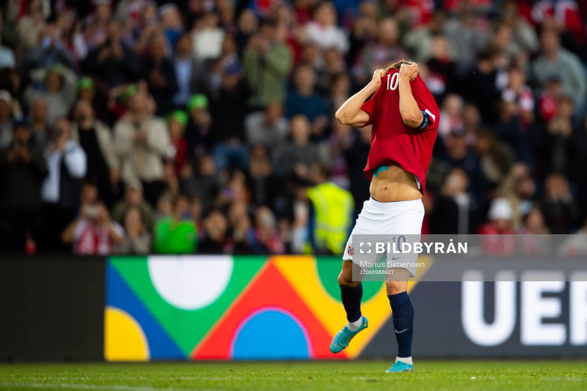 Martin Ødegaard of Norway looks dejected