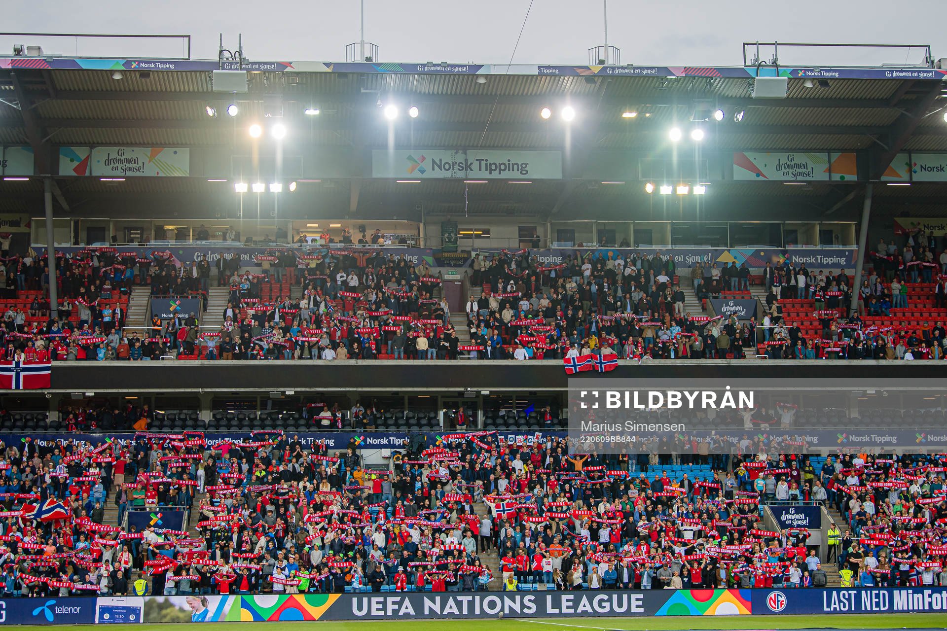 Spectators in the stands
