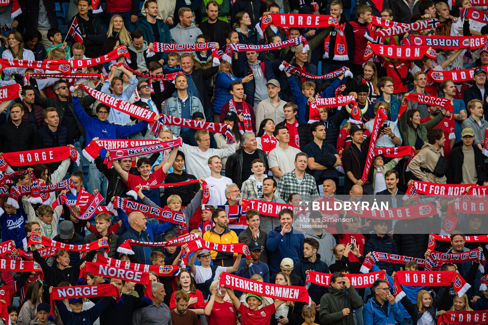 Spectators in the stands