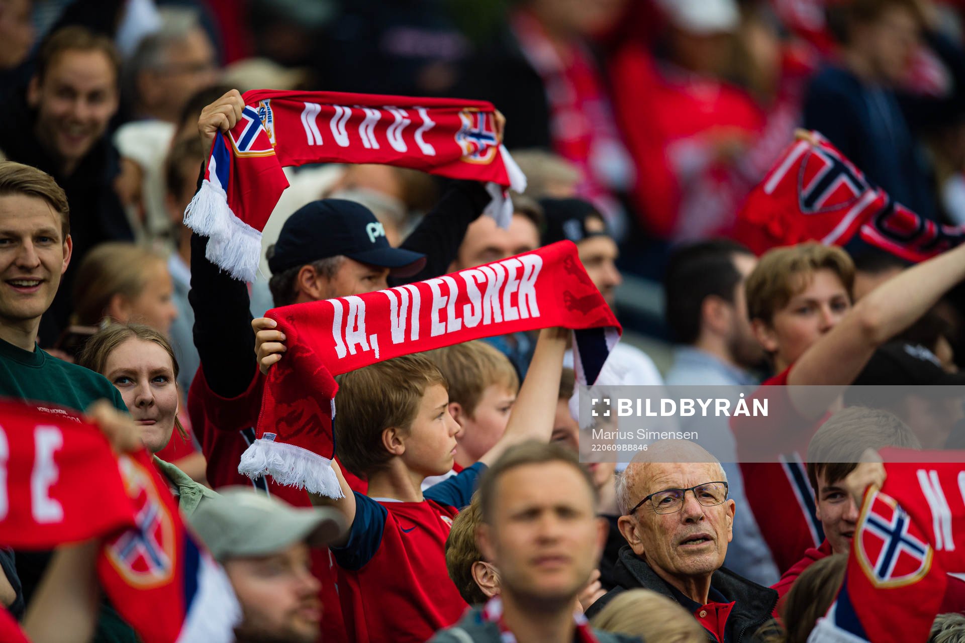 Spectators in the stands