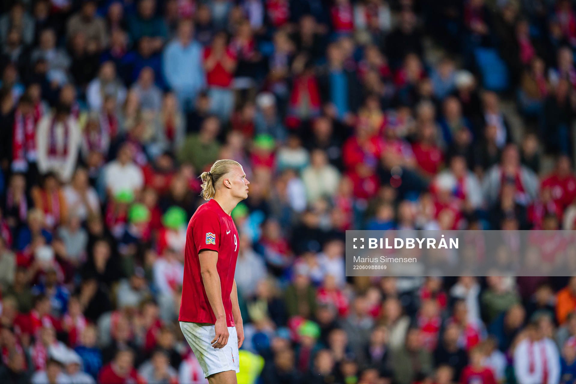 Erling Braut Haaland of Norway looks dejected