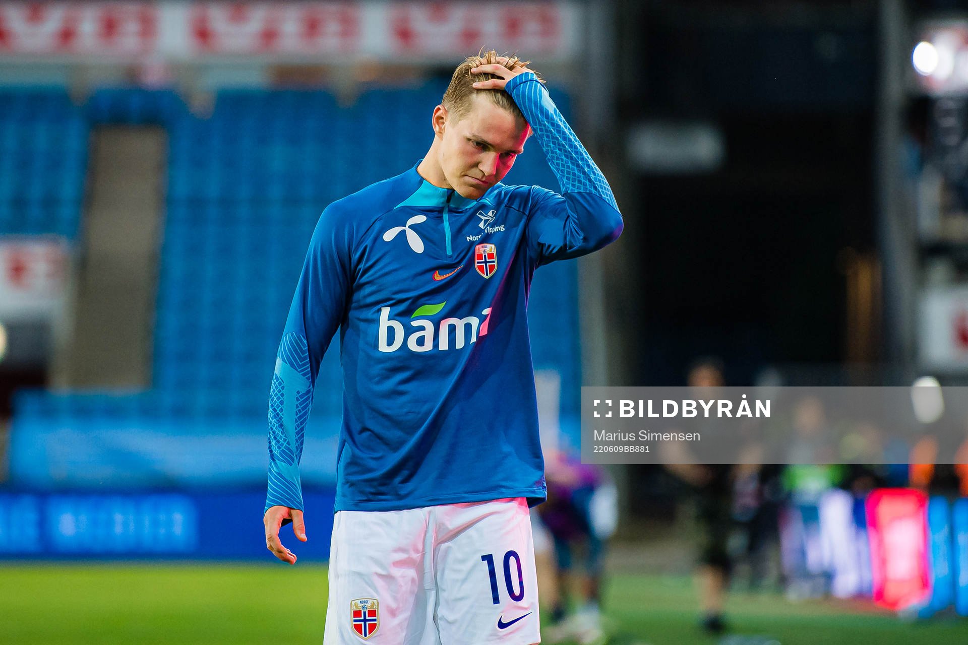 Martin Ødegaard of Norway looks dejected