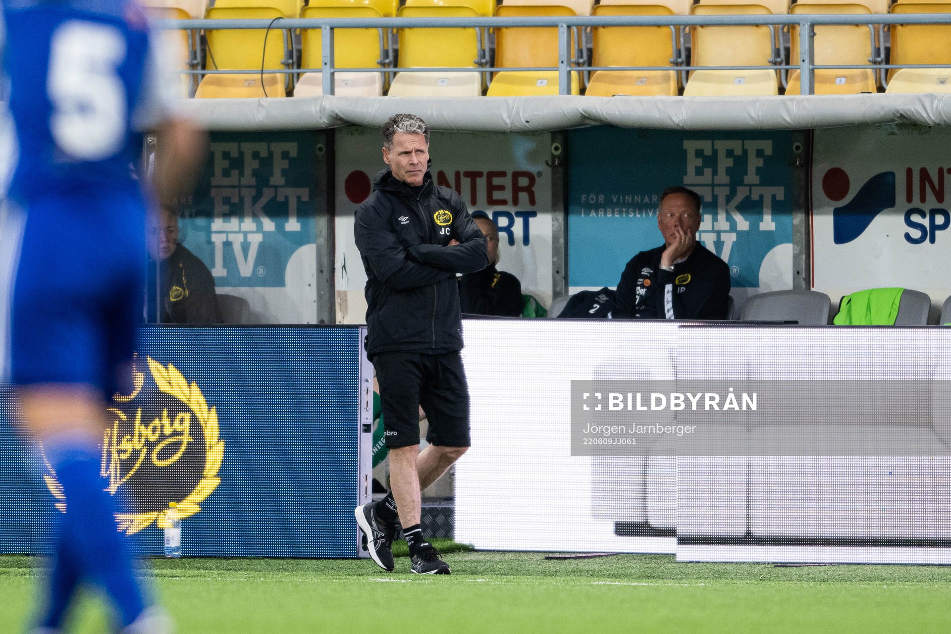 Elfsborgs tränare Joakim Carlsson under fotbollsmatchen i DM - Cupen mellan Elfsborg och IFK Örby den 9 juni 2022 i Borås. 
