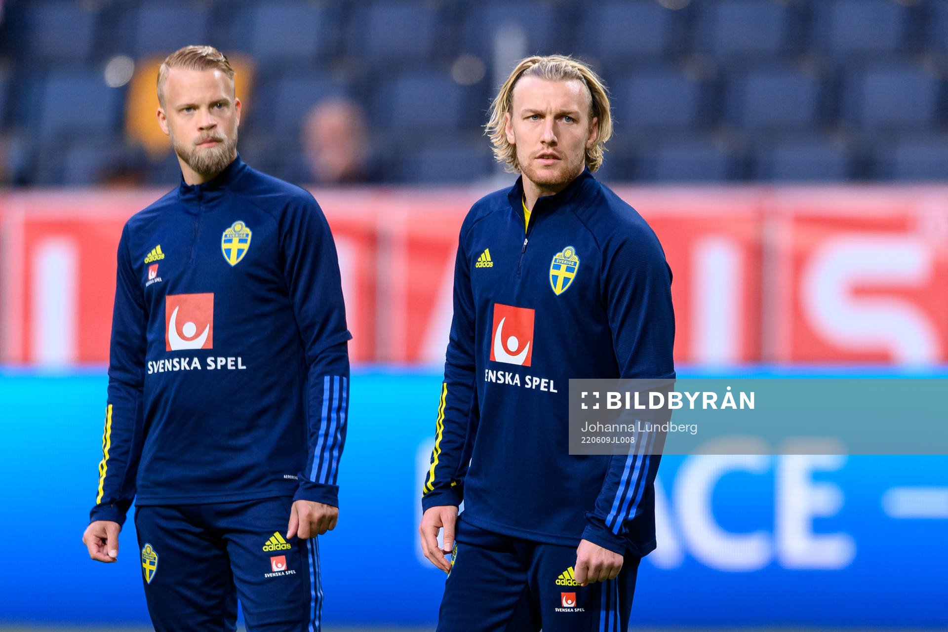 Daniel Sundgren and Emil Forsberg of Sweden
