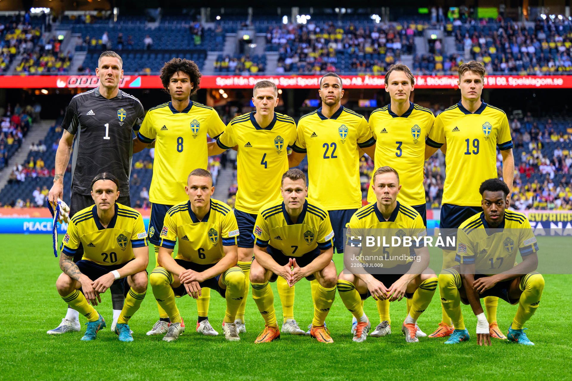Goalkeeper Robin Olsen, Jens Cajuste, Joakim Nilsson, Robin