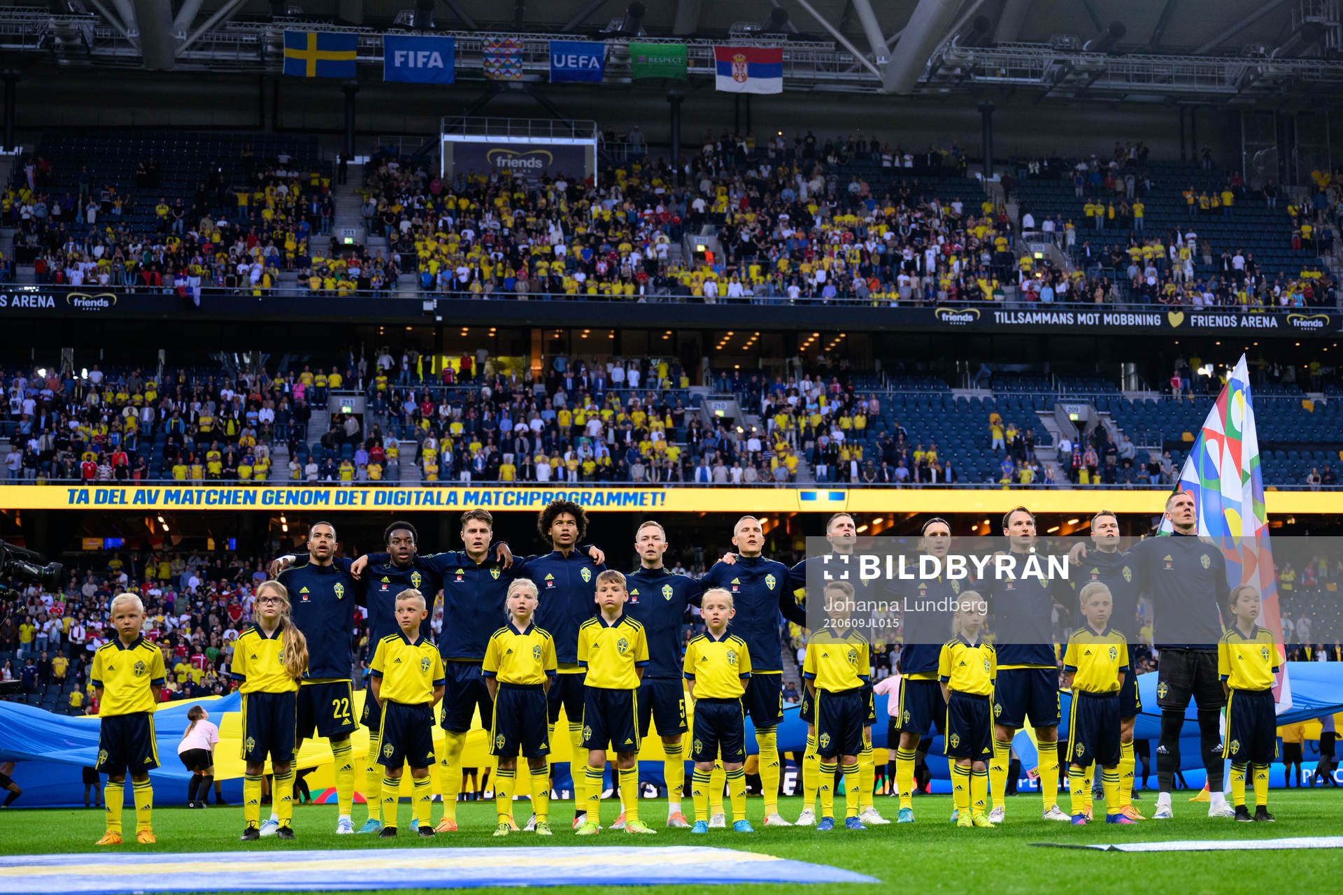 Players of Sweden at lineup