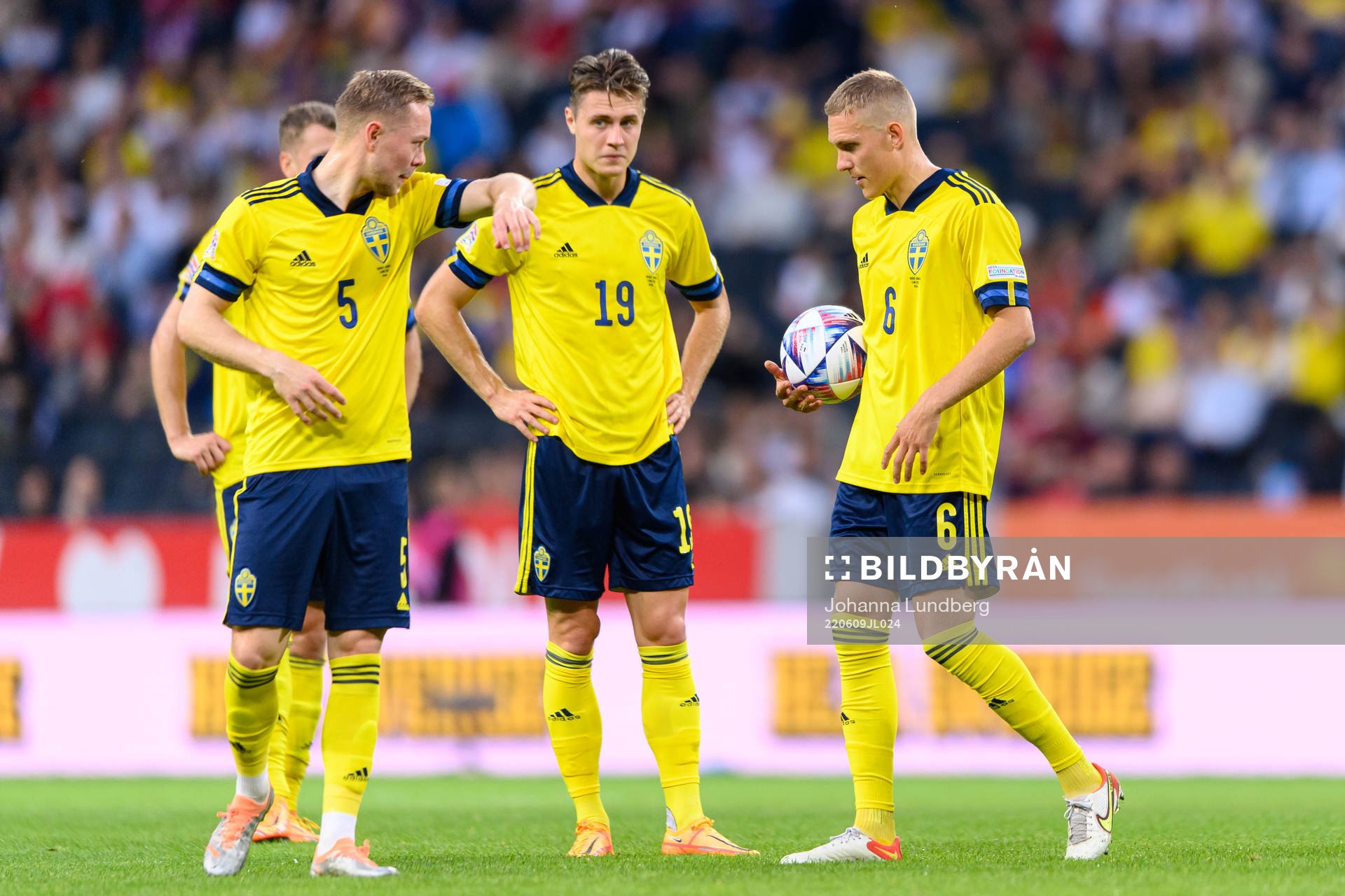 Joel Andersson, Mattias Svanberg an Ludwig Augustinsson of