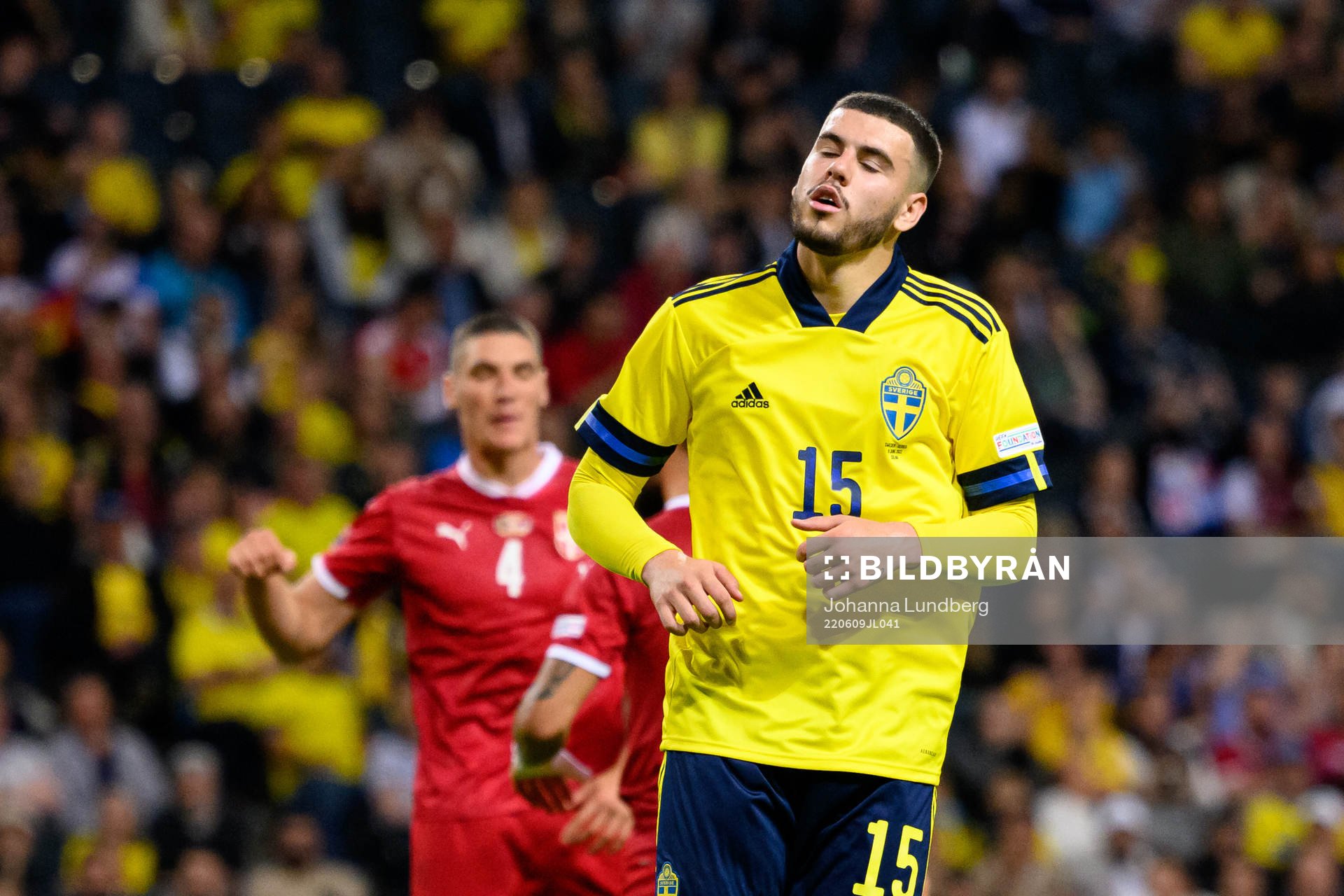 Edvin Kurtulus of Sweden looks dejected