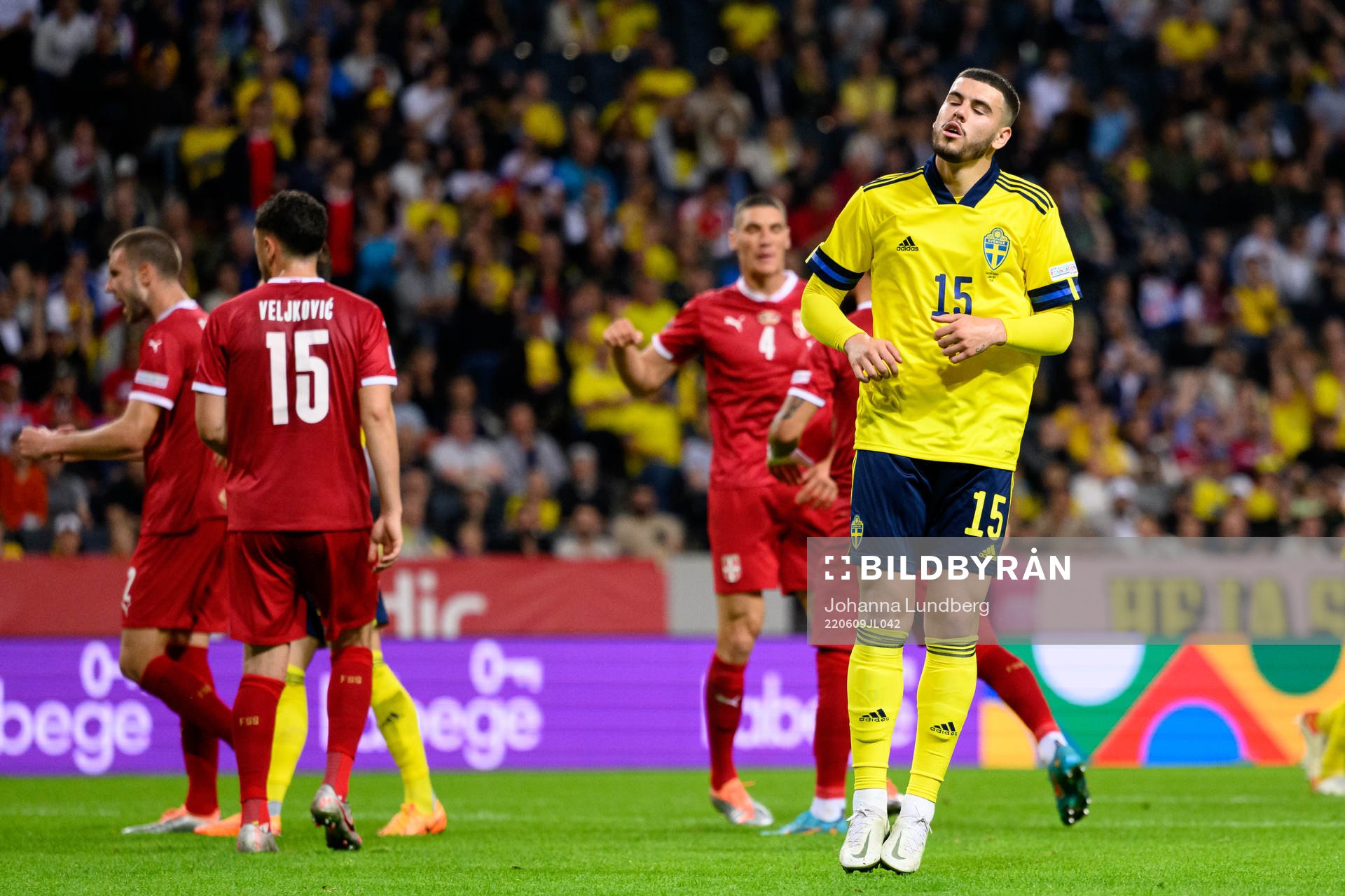 Edvin Kurtulus of Sweden looks dejected