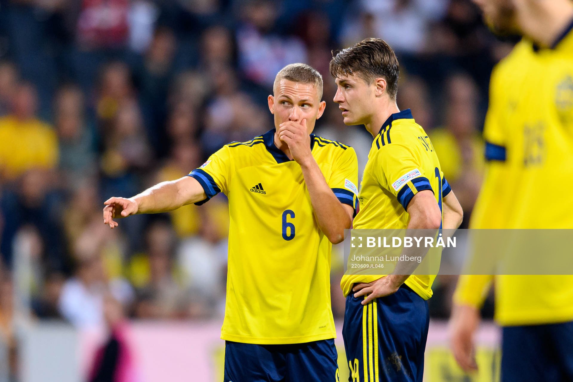 Ludwig Augustinsson and Mattias Svanberg of Sweden a