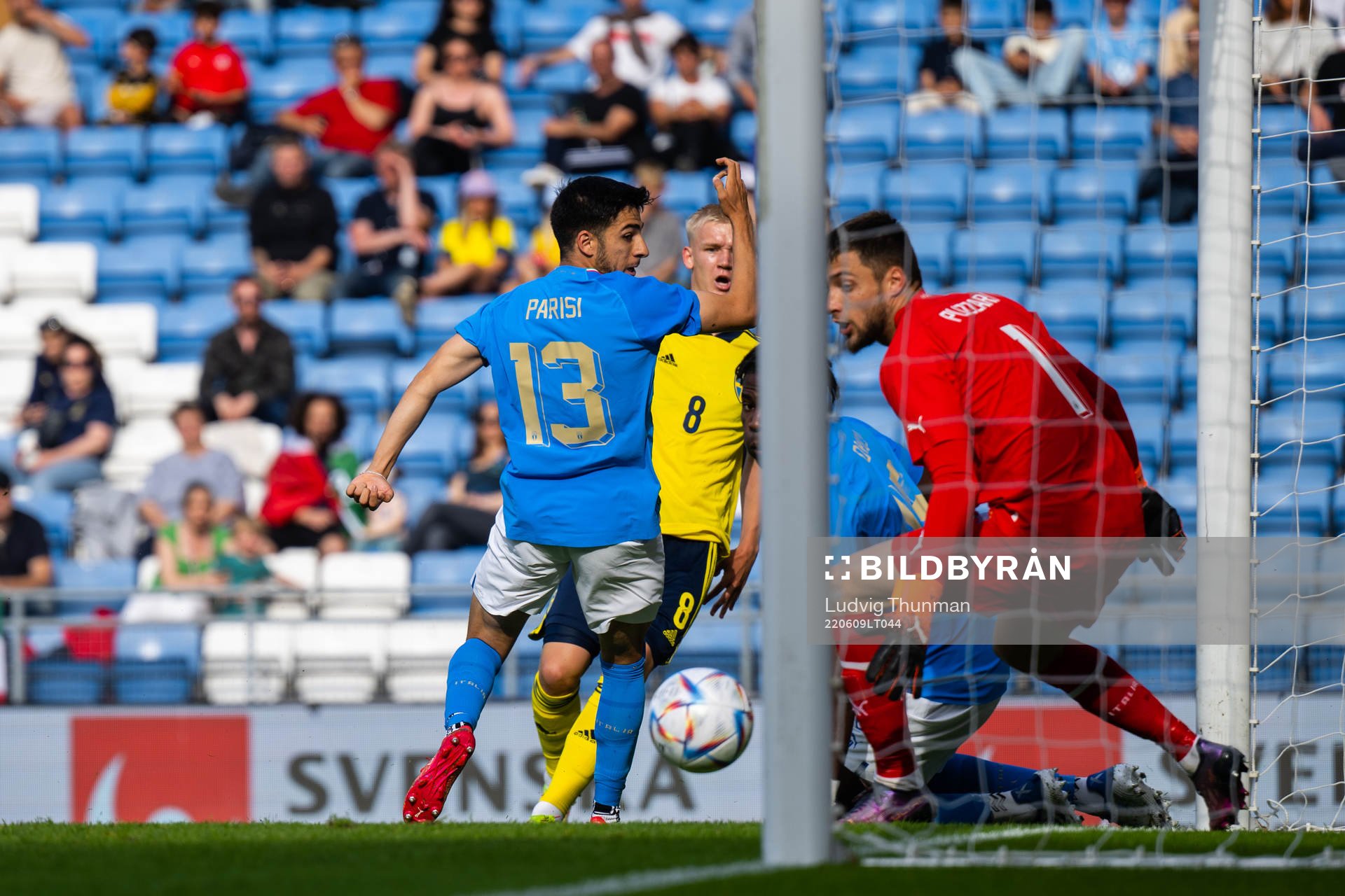 Carl Gustafsson of Sweden scores 1-0