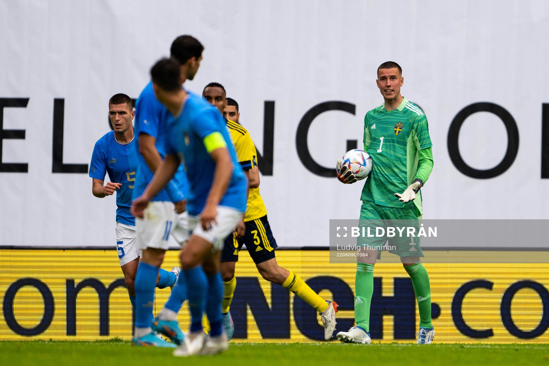 goalkeeper Samuel Brolin of Sweden