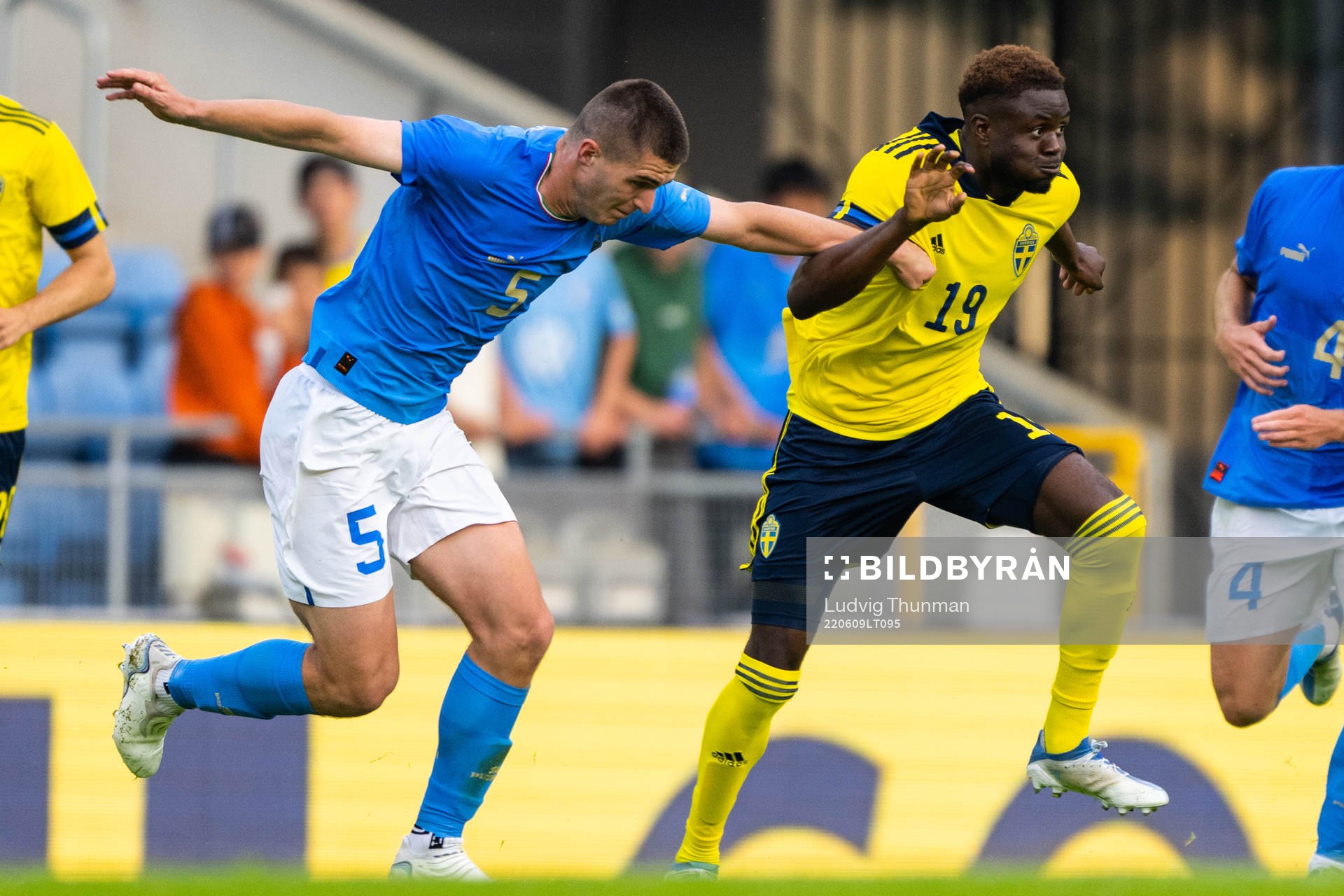 Benjamin Mbunga Kimpioka of Sweden and Lorenzo Pirola of