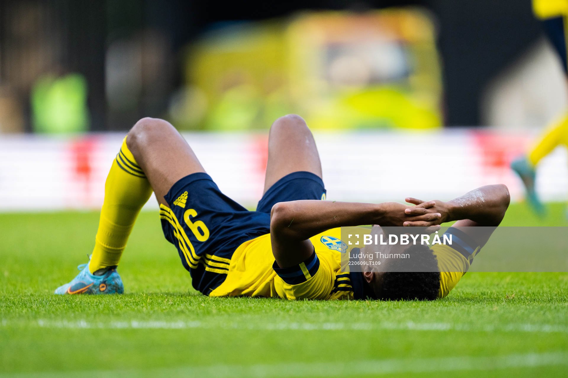 Amin Sarr of Sweden looks dejected