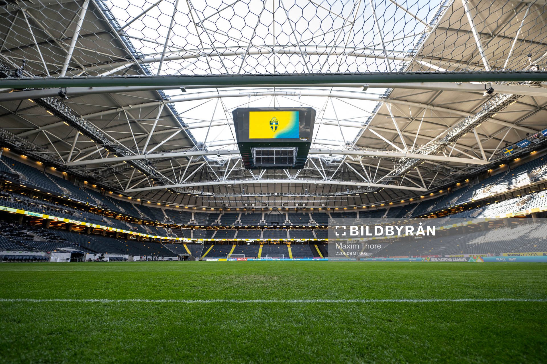 General interior view over Friends Arena