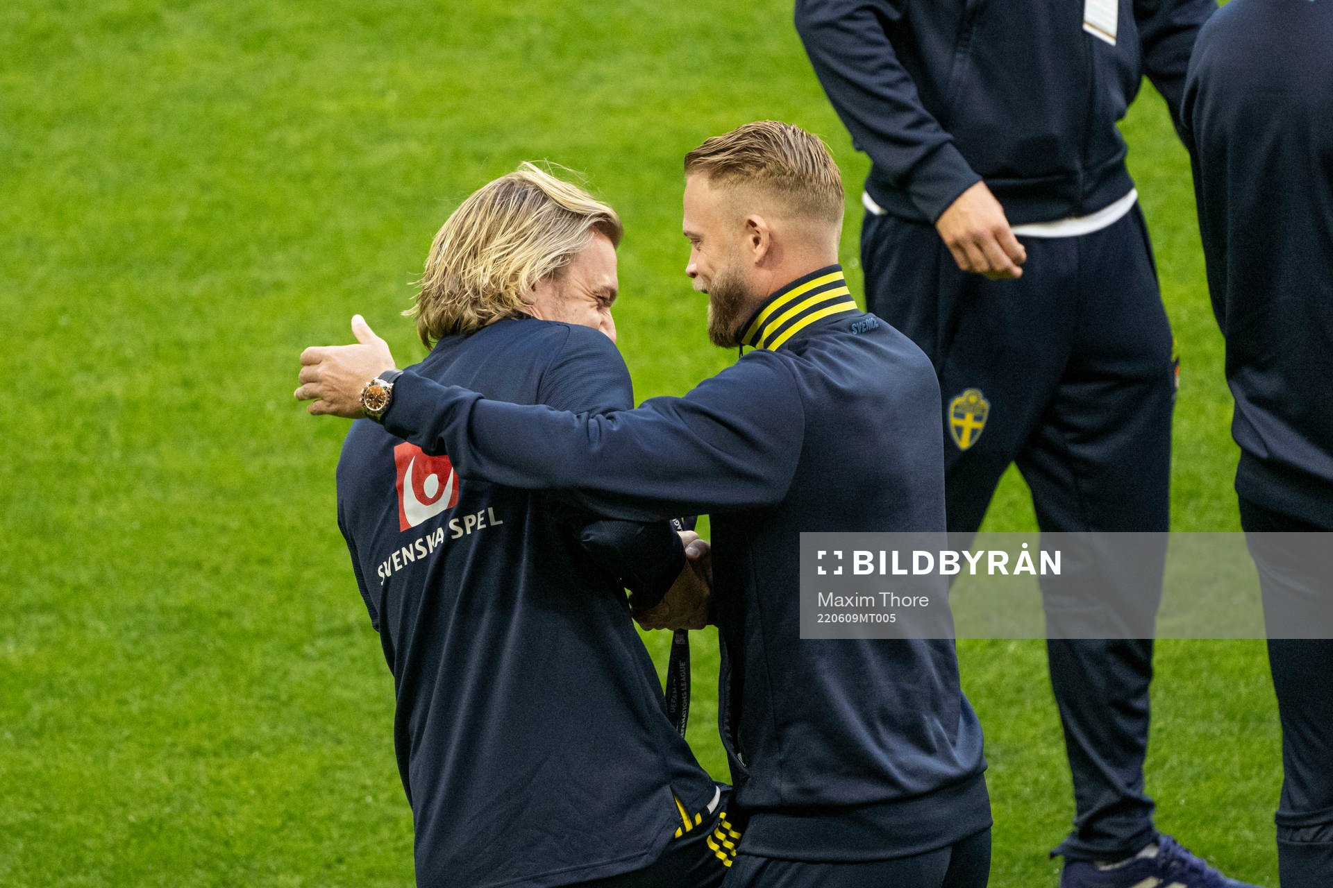 Emil Forsberg and Daniel Sundgren of Sweden