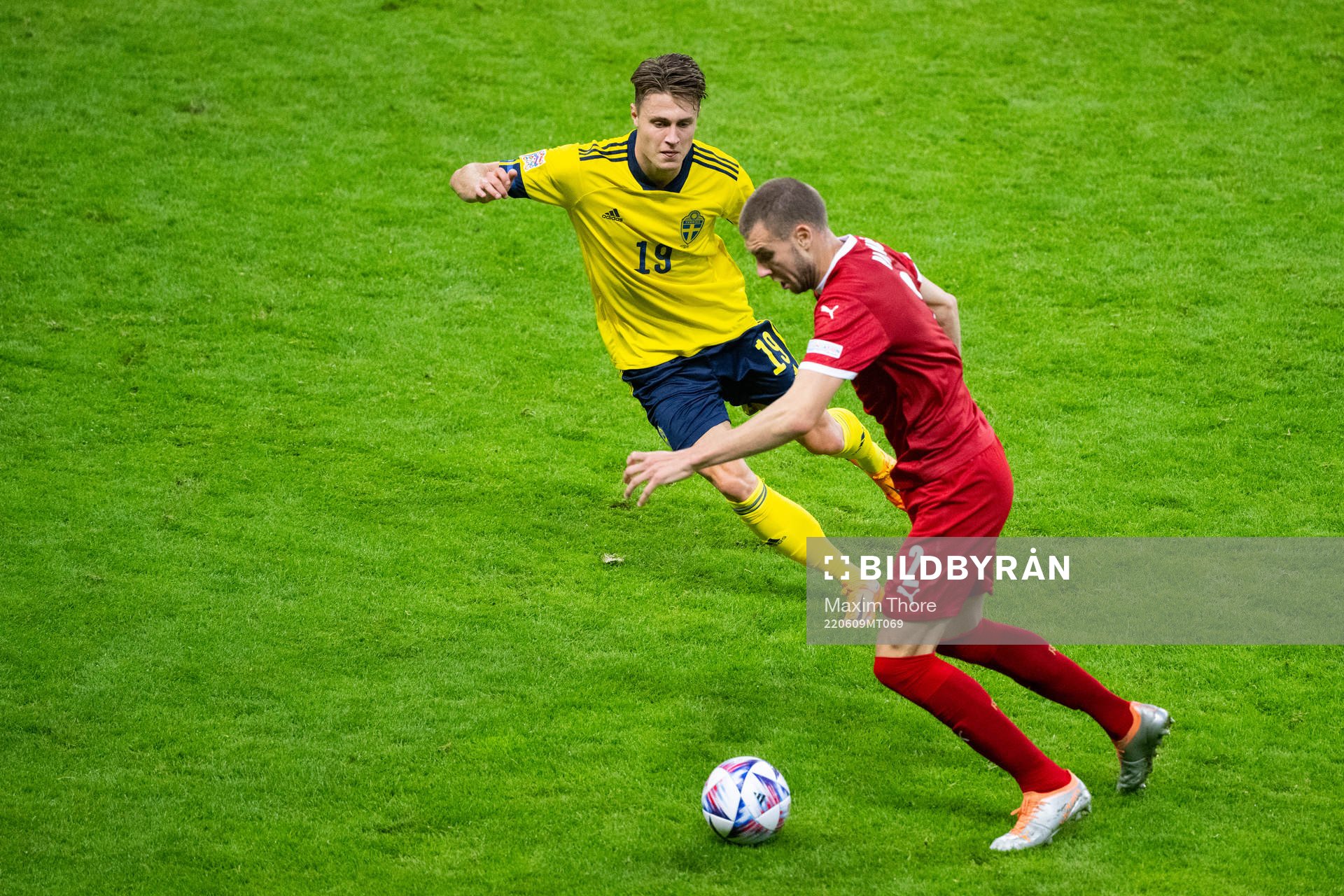 Mattias Svanberg of Sweden and Strahinja Pavlovic of Serbia