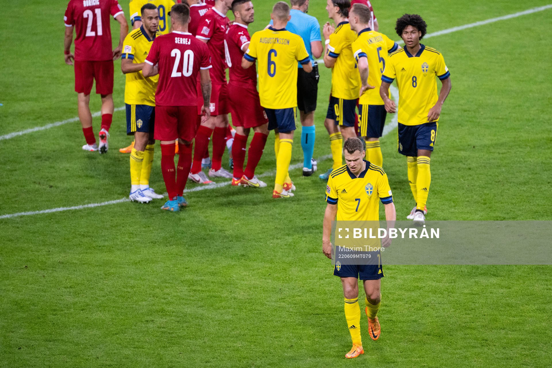 Viktor Claesson of Sweden looks dejected