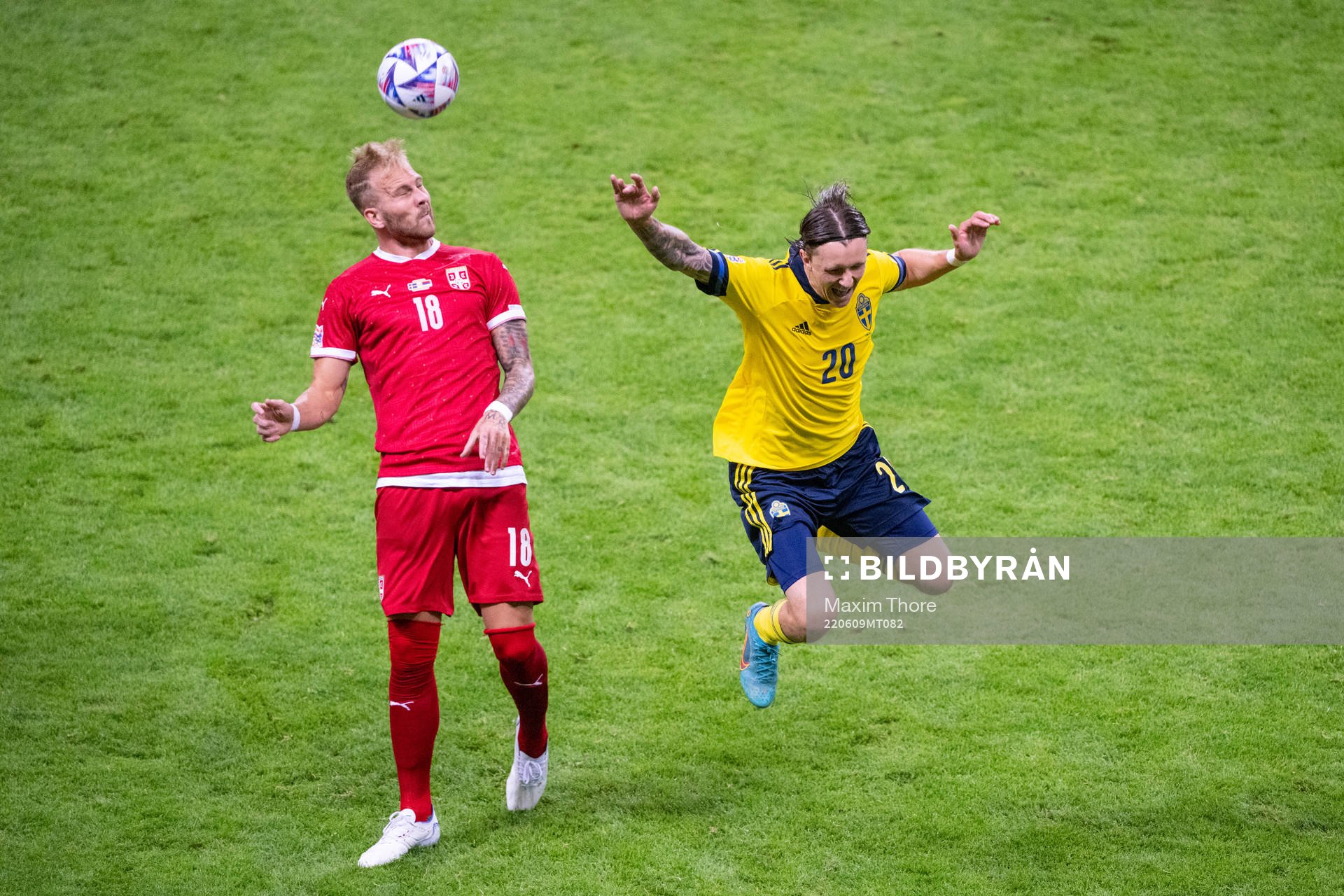 Uros Racic of Serbia and Kristoffer Olsson of Sweden